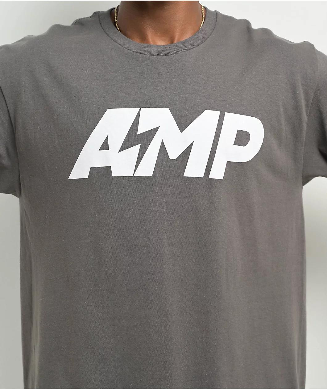AMP Logo Grey T-Shirt  Product Image