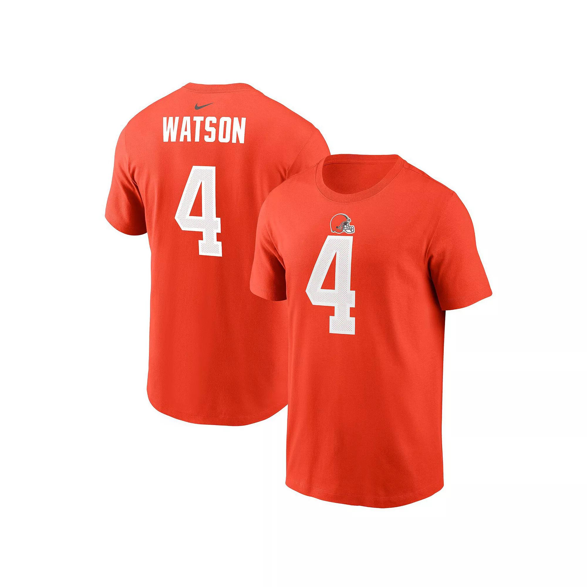 Men's Nike Deshaun Watson Orange Cleveland Browns Player Name & Number T-Shirt,  Product Image