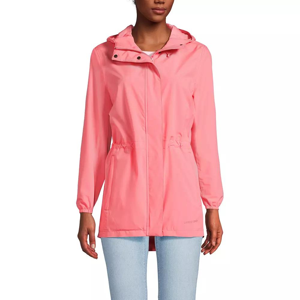 Women's Lands' End Hooded Packable Raincoat,  Product Image