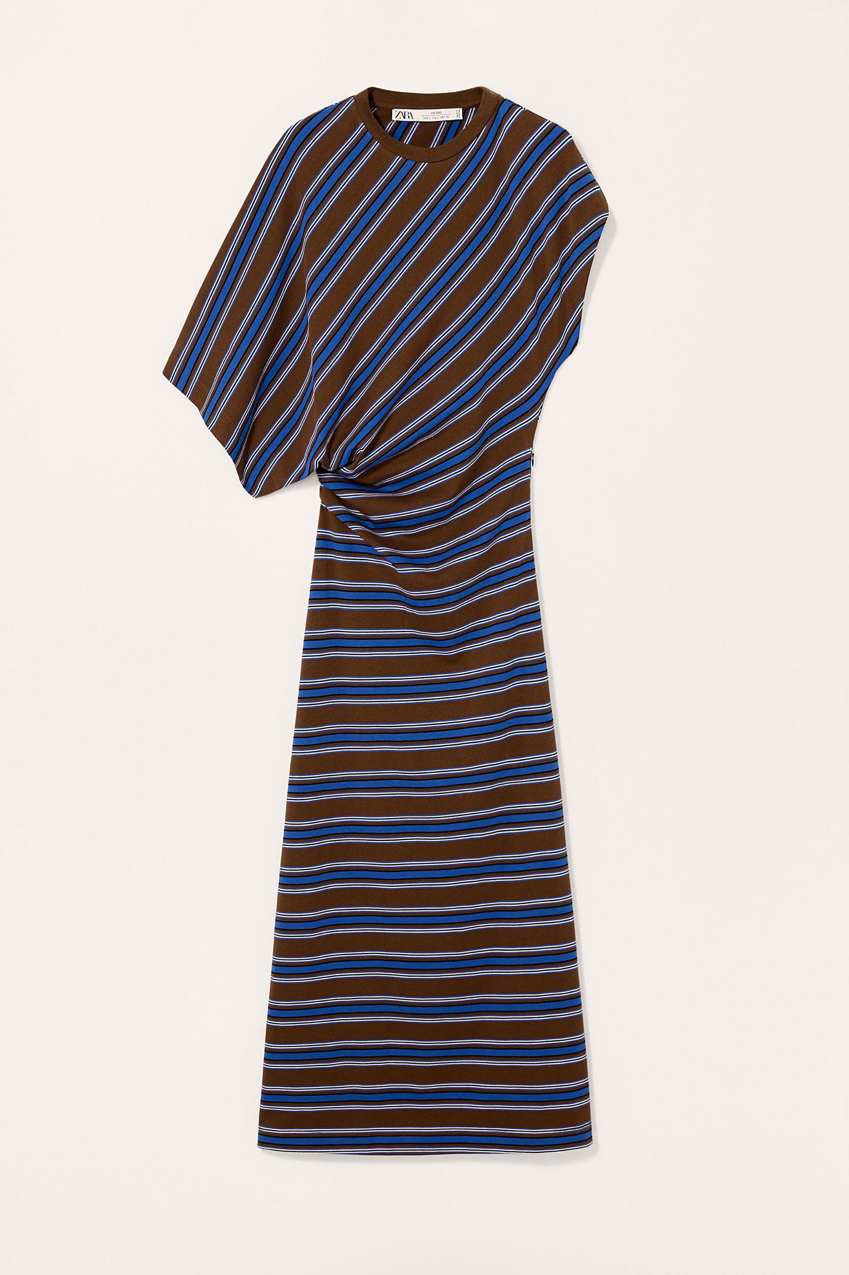 LIMITED EDITION STRIPED DRAPED DRESS Product Image