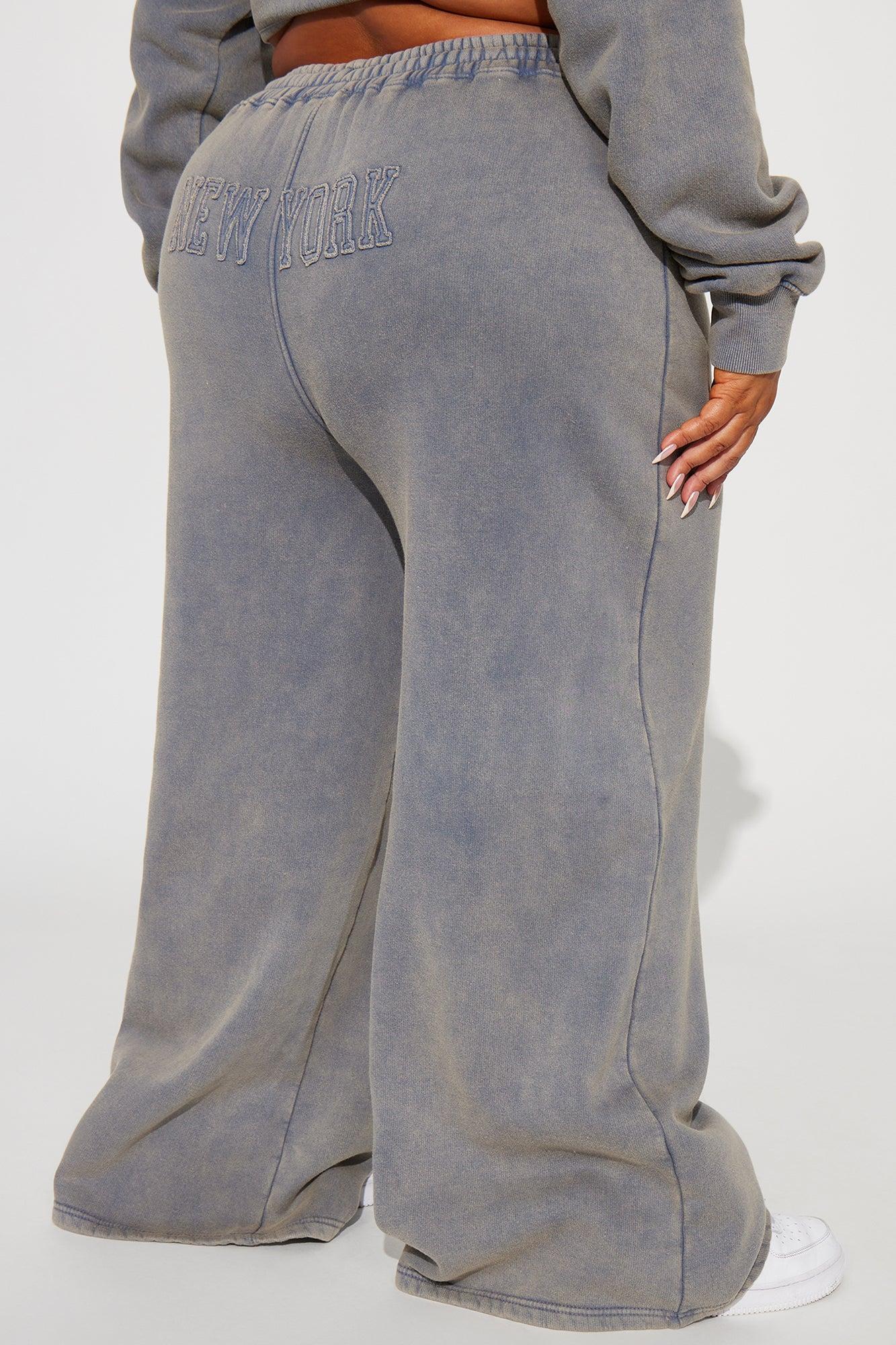 New York Hustle Washed Sweatpants - Grey/combo Product Image