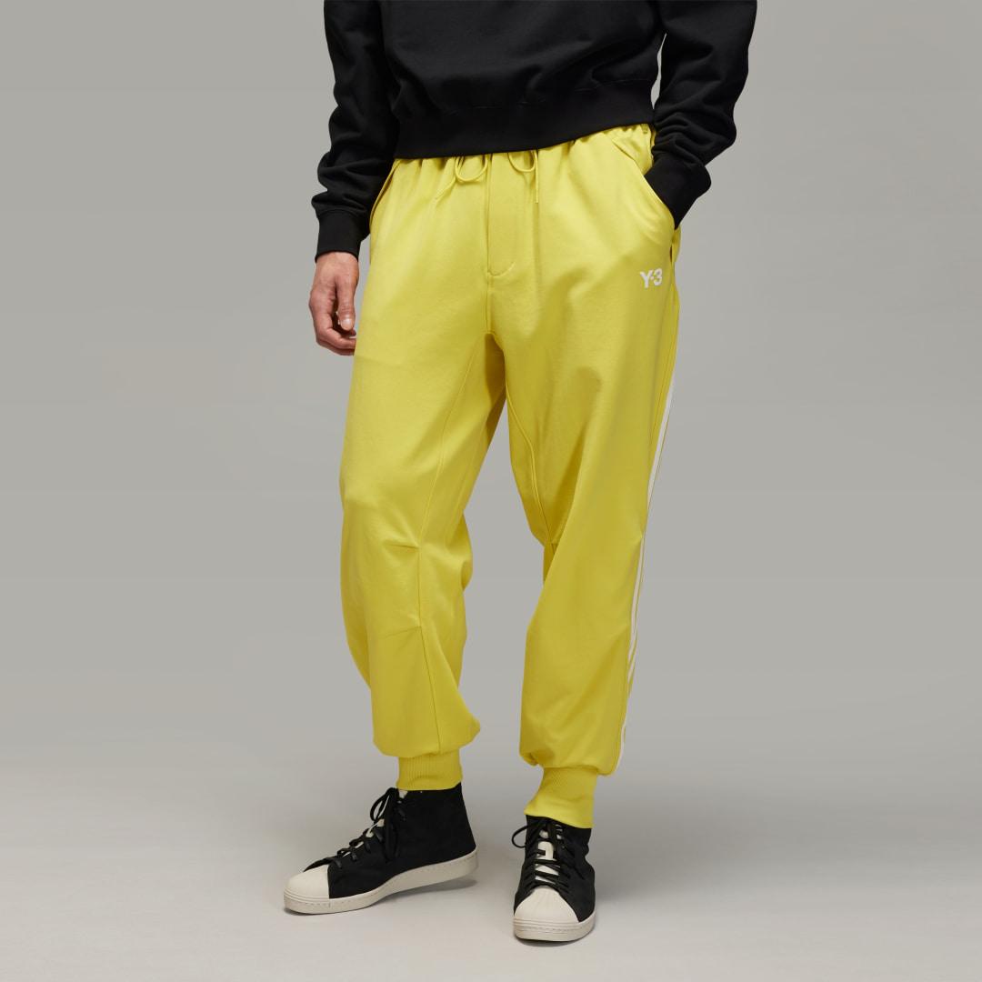 adidas Y-3 3-Stripes Cuffed Track Pants Pure Sulfur XS Mens Product Image