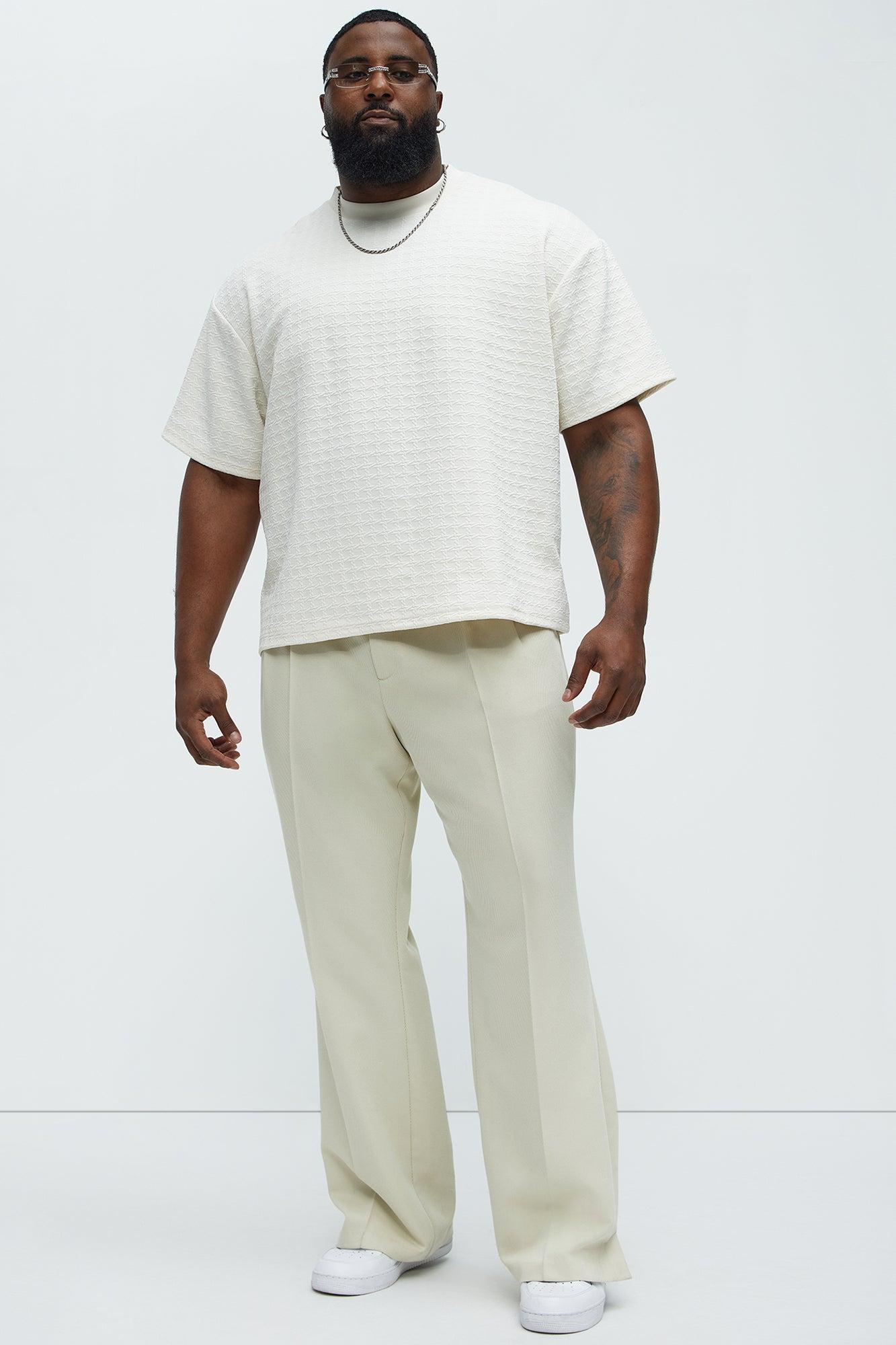 8 AM Textured Short Sleeve Tee - Off White Product Image