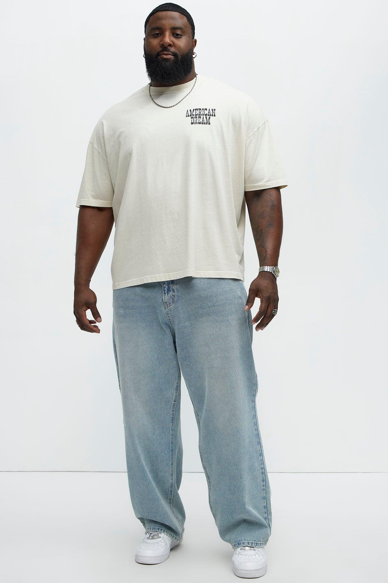 American Dream Oversized Short Sleeve Tee - Cream Product Image
