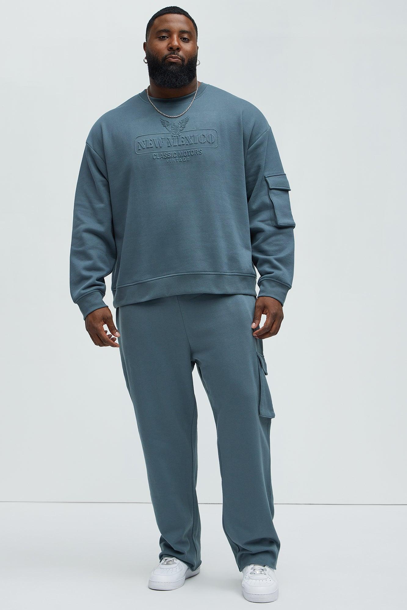 Classic Motors Cargo Sweatpants - Dusty Blue Product Image