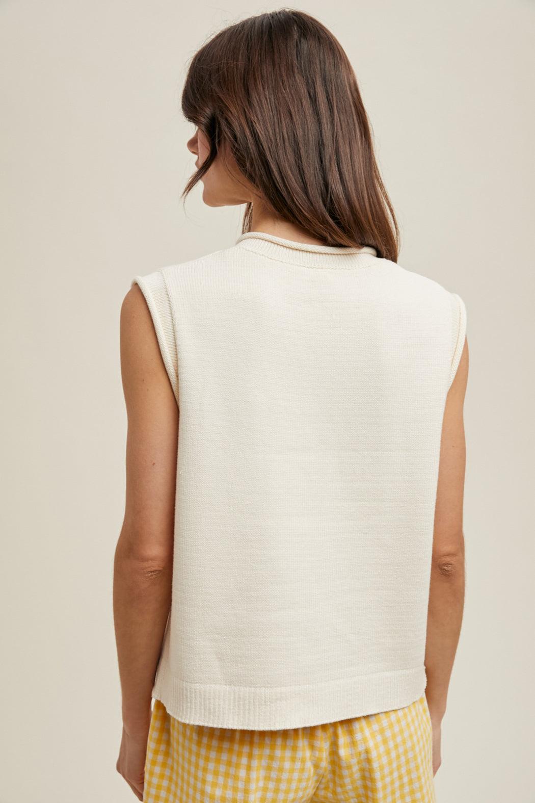 Button Up Sweater Vest Product Image