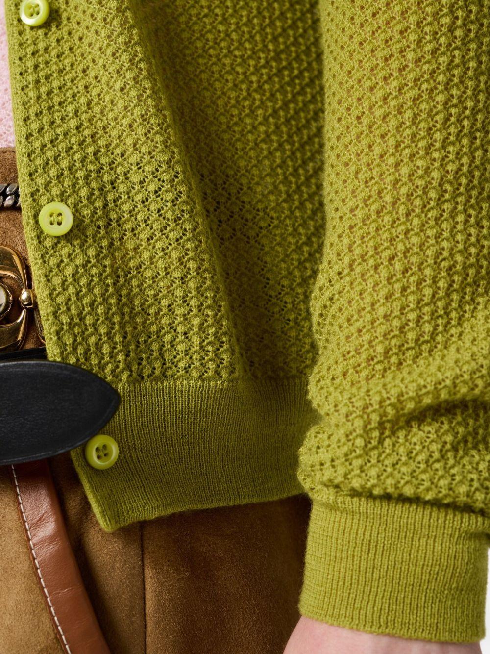 ribbed lace-motif cardigan Product Image