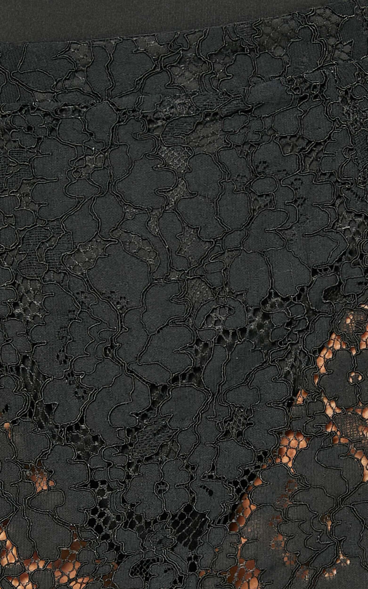 Jazmin Midi Skirt - Lace Skirt in Black Product Image