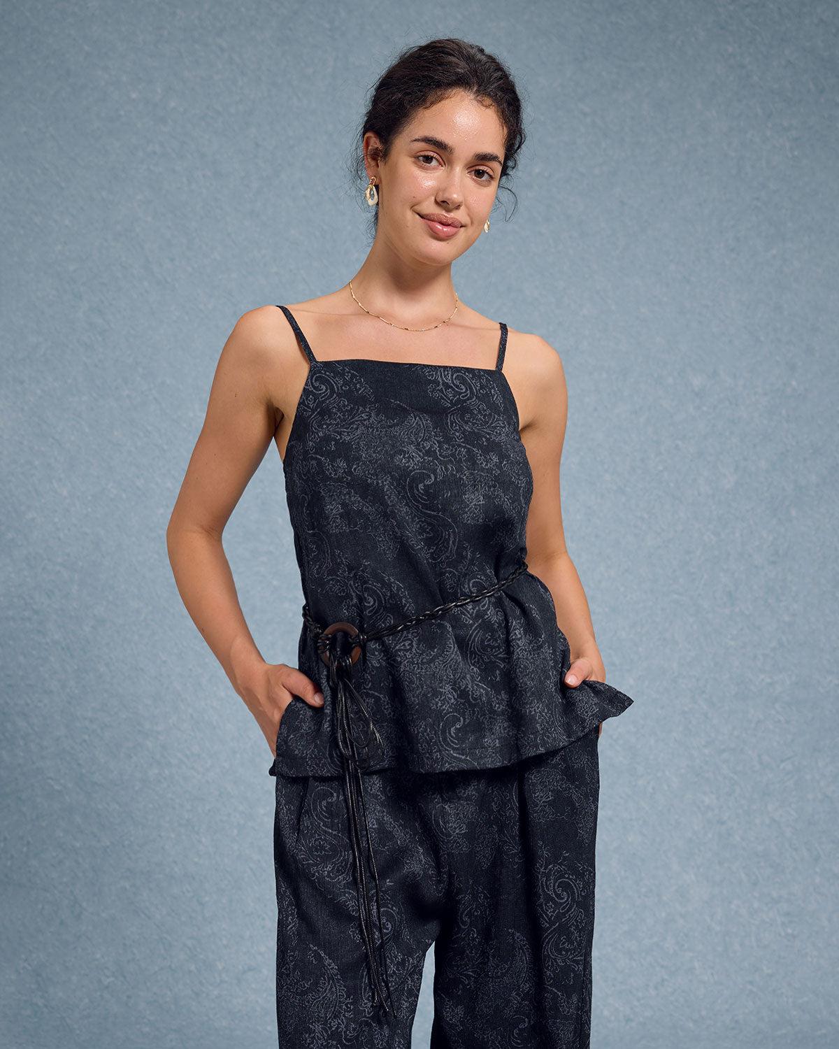 Blue Floral Cami Top Product Image