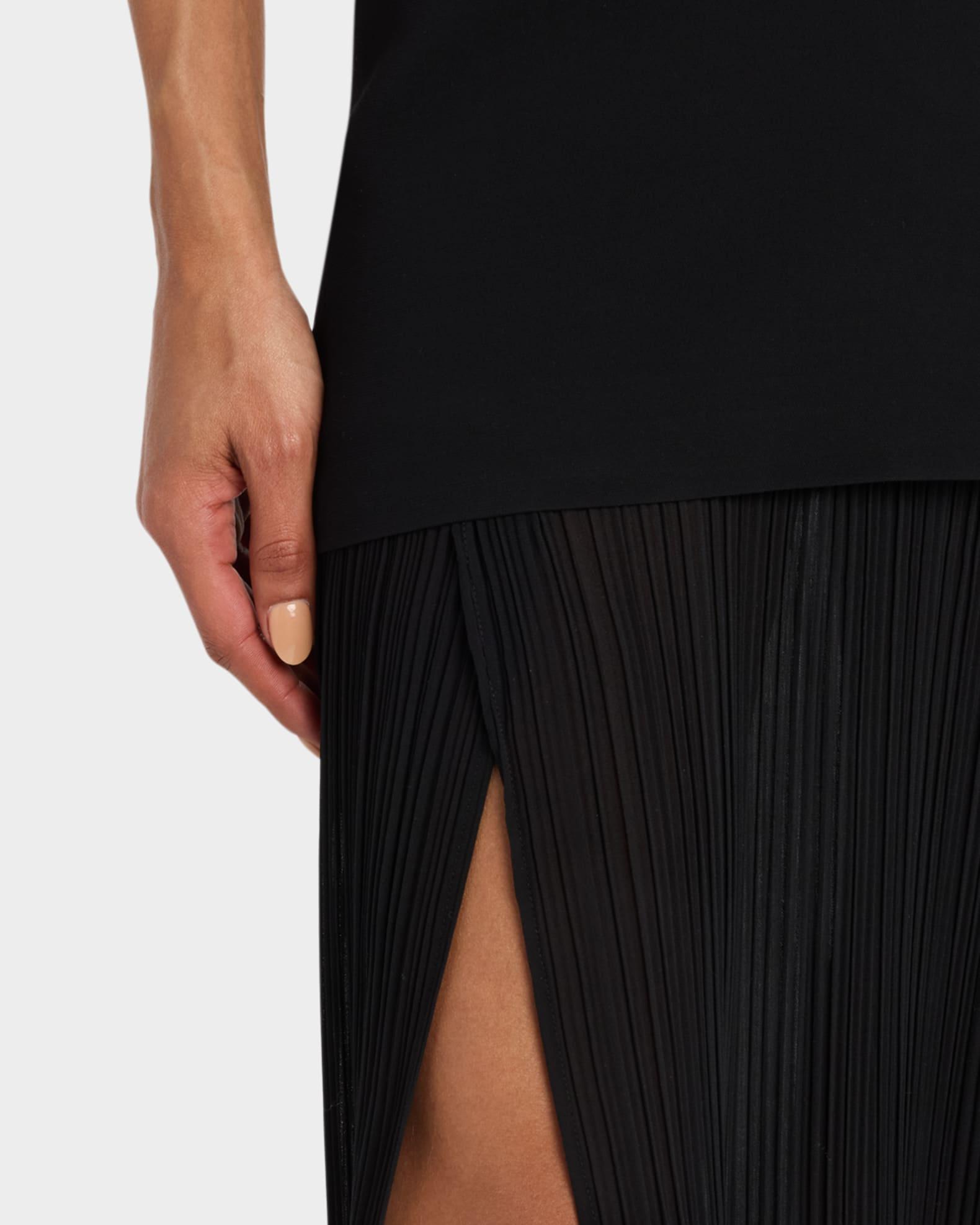 Chloe Mixed-Media Shift Dress Product Image