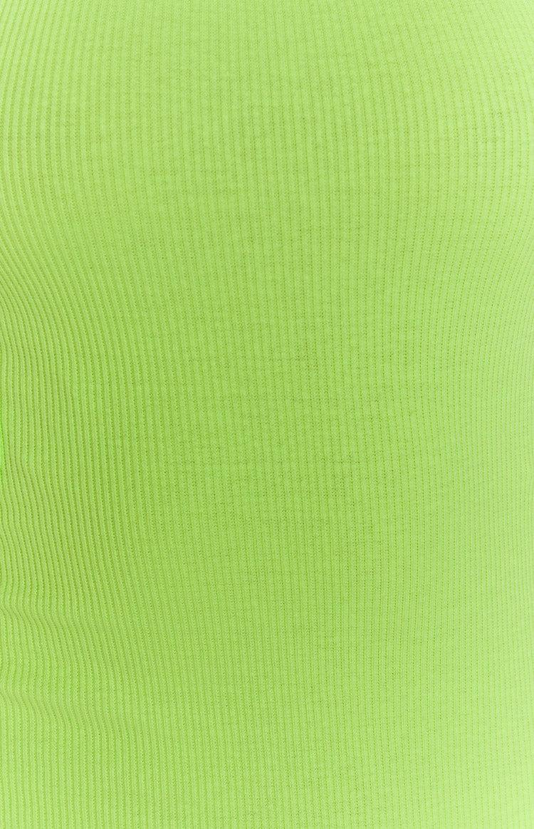 California Cut Out Mini Dress Lime Product Image