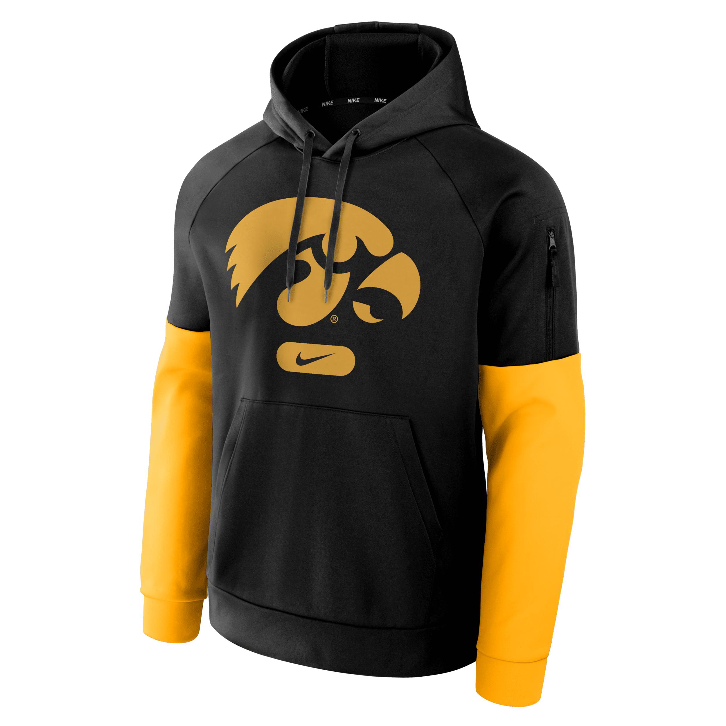 Men's Iowa Hawkeyes Fitness Menâs Nike Therma College Pullover Hoodie Product Image