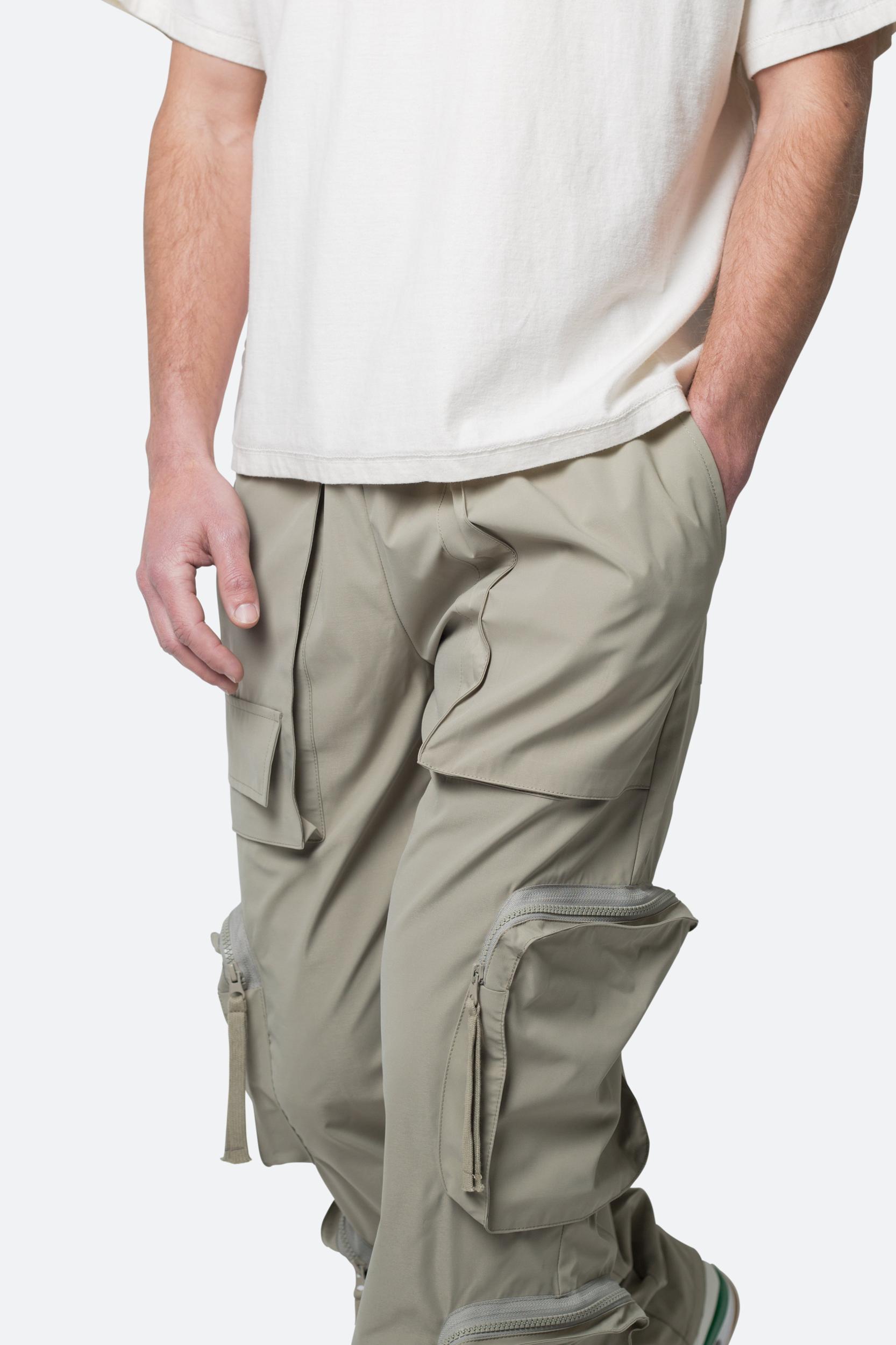 Multi Pocket Drawcord Pants - Olive Product Image