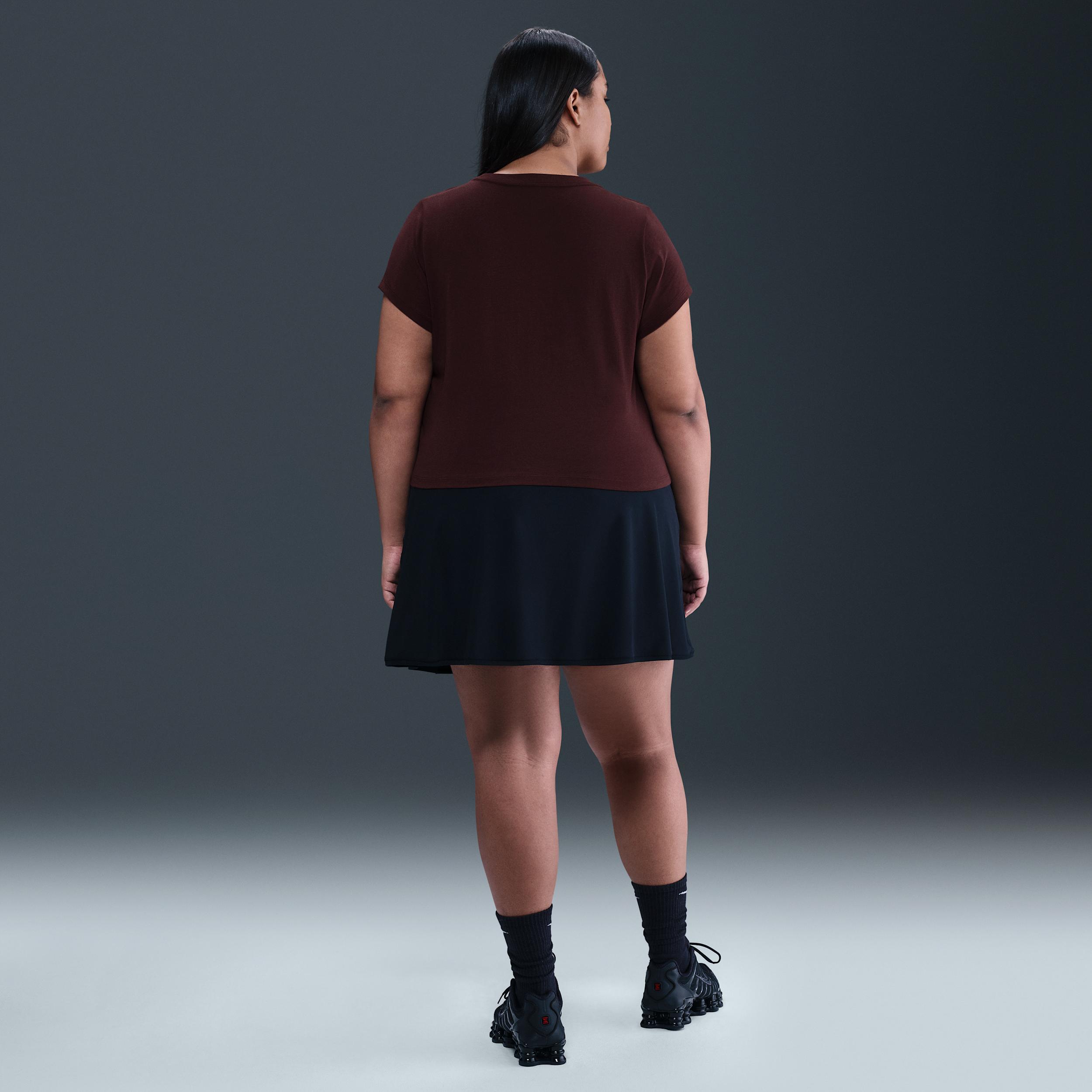 Womens Nike Sportswear Chill Knit Cropped T-Shirt (Plus Size) | FZ2479-652 Product Image