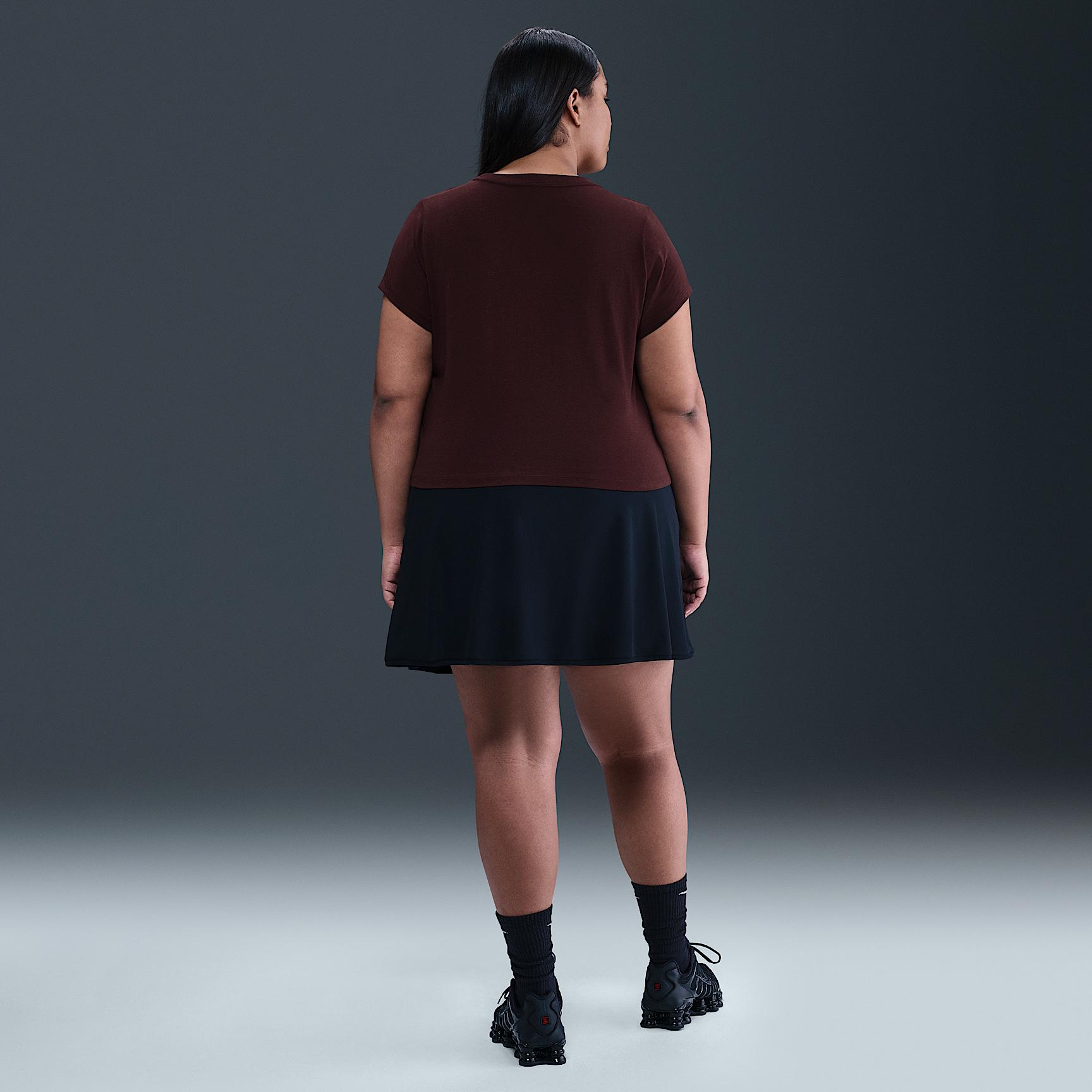 Womens Nike Sportswear Chill Knit Cropped T-Shirt (Plus Size) | FZ2479-652 Product Image