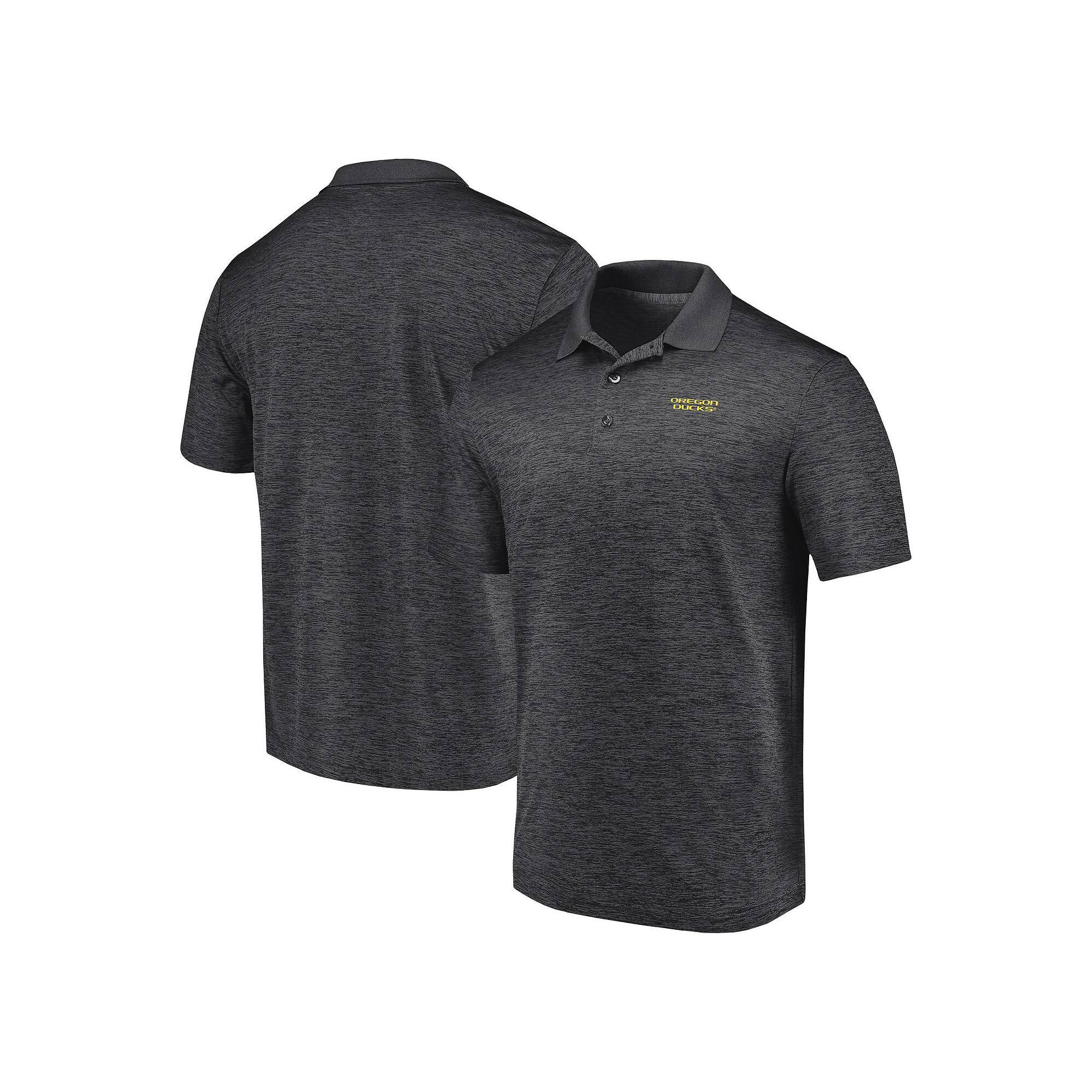 Men's Fanatics Branded Heather Charcoal Oregon Ducks Primary Logo Polo,  Product Image