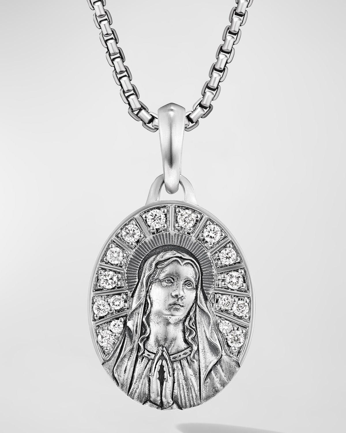 Mens Mary Amulet in Sterling Silver Product Image