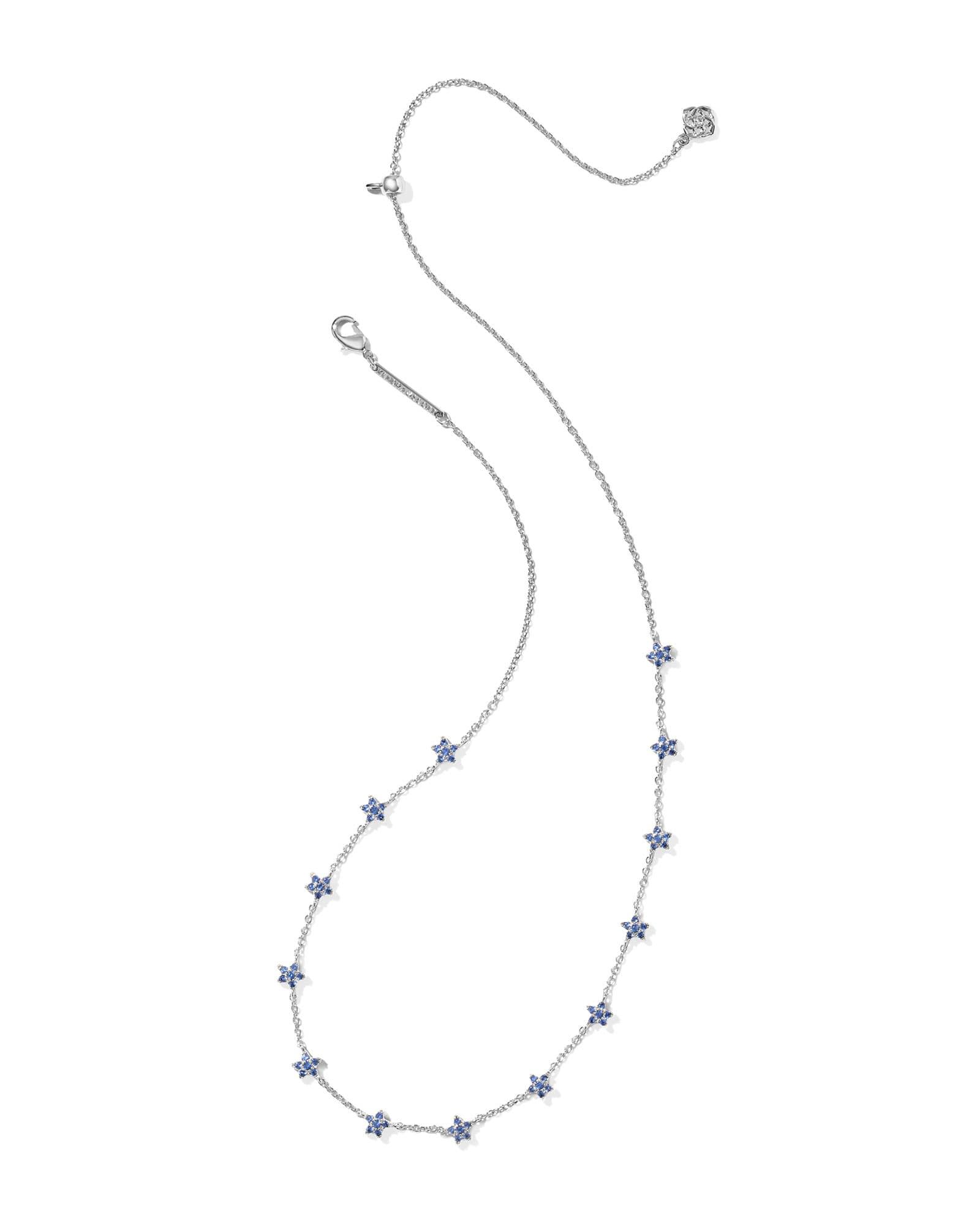 Elisa Silver Pave Star Short Pendant Necklace Product Image