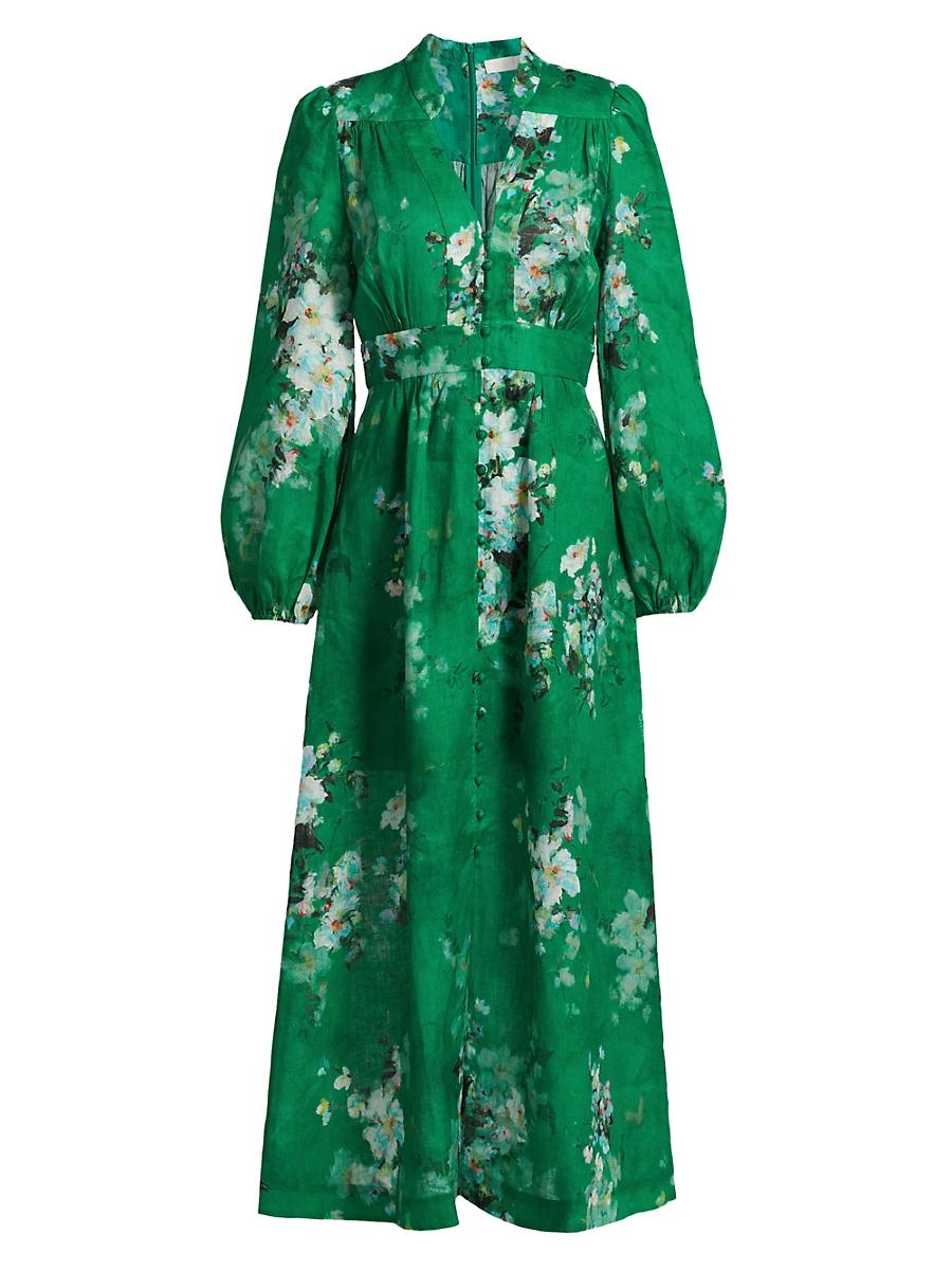 Womens Everyly Floral Linen Shirtdress Product Image