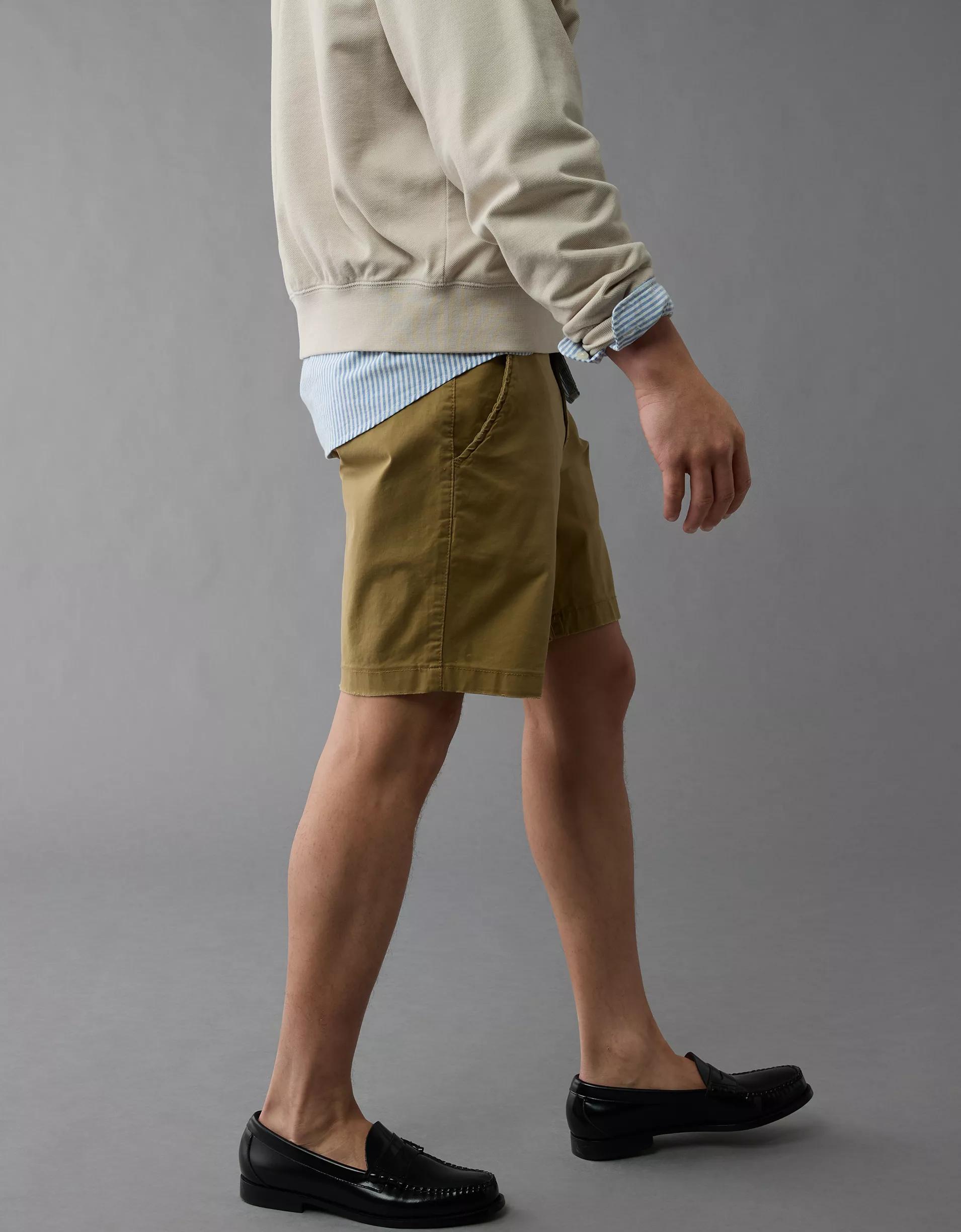 AE 9" Flex Lived-In Khaki Short Product Image