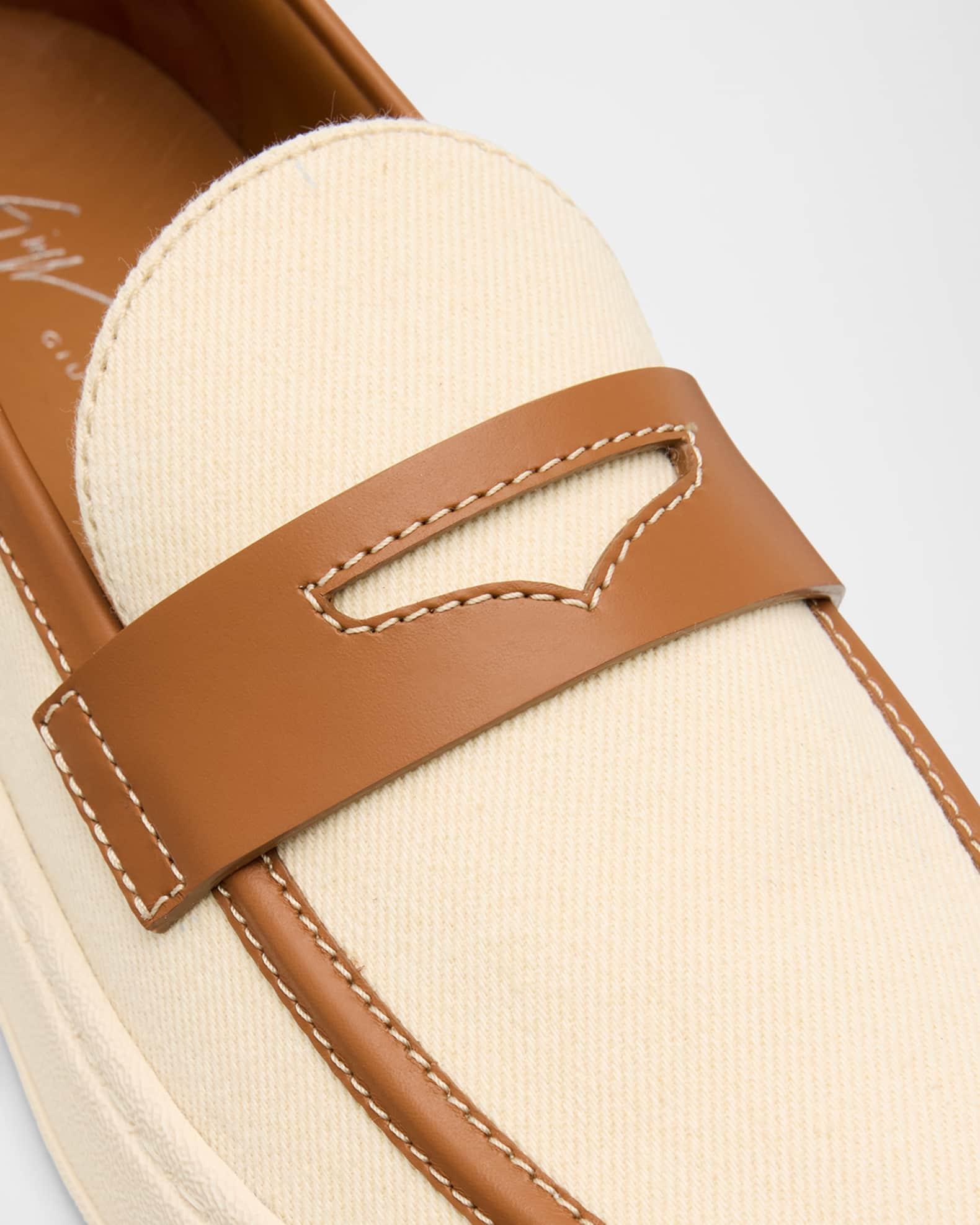 Men's Karmy Canvas and Leather Penny Loafers Product Image