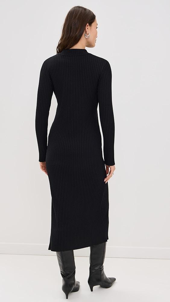 Vince Rib High Crew Neck Dress | Shopbop Product Image