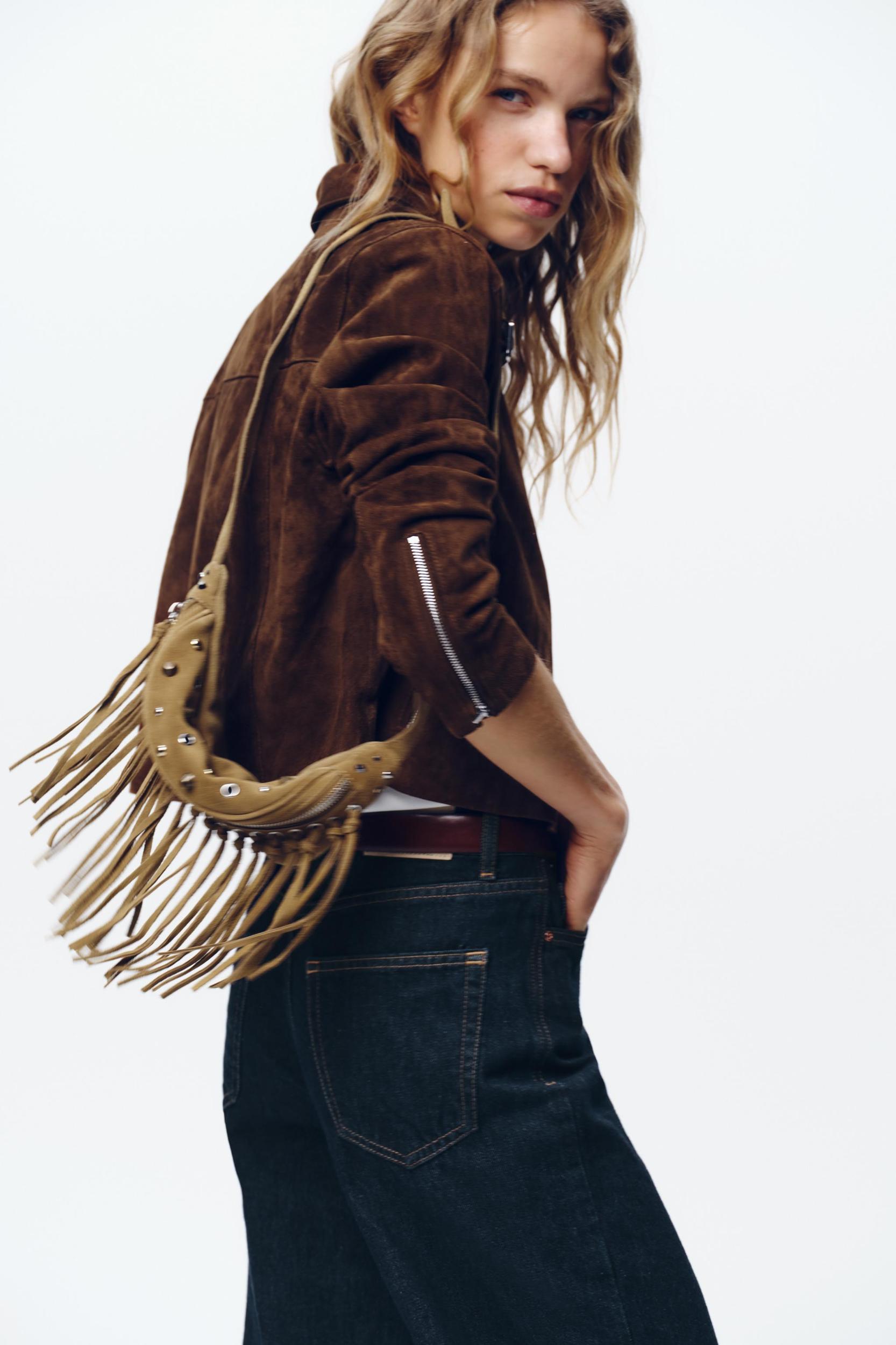 FRINGED SUEDE BELT BAG Product Image