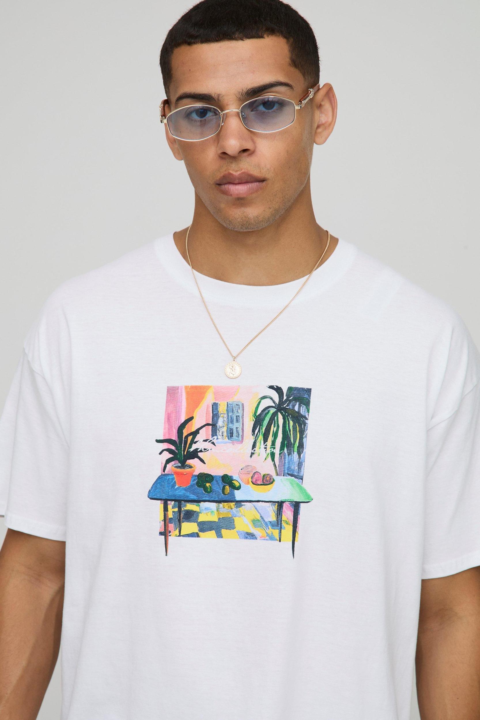 Oversized Boxy Front Graphic T-Shirt | boohooMAN USA Product Image