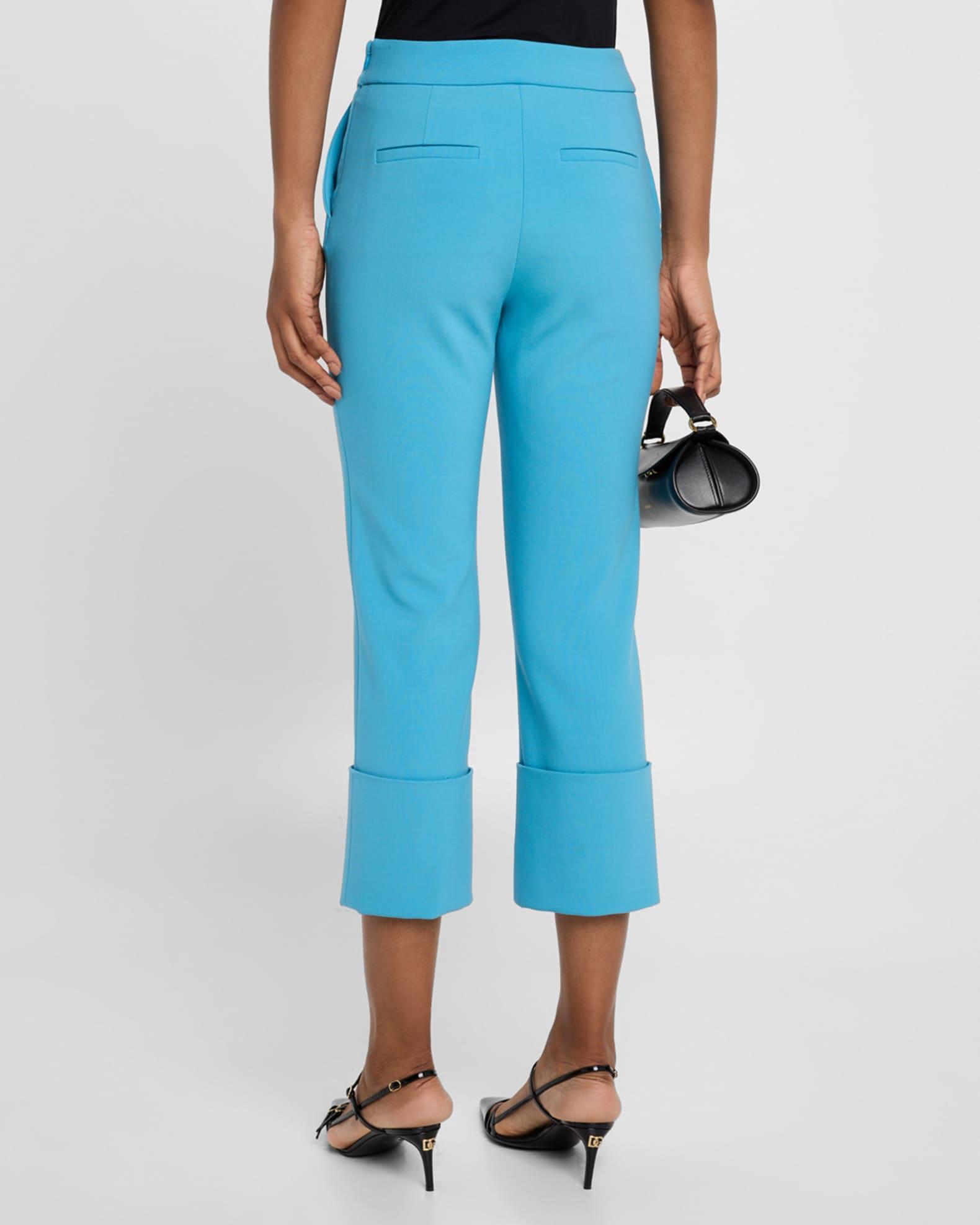 Toni Pintuck Straight-Leg Cuffed Crop Pants Product Image