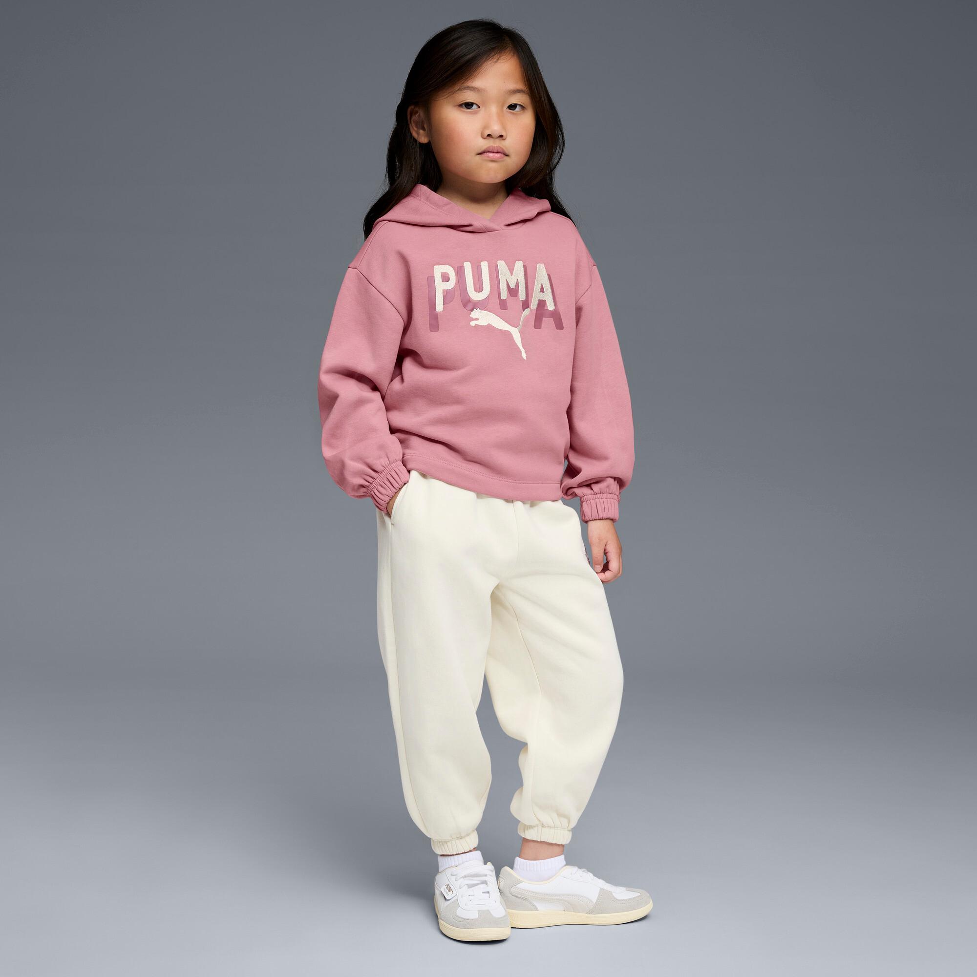 PUMA Class Pack Big Kids' High Waist Fleece Joggers Pant Product Image
