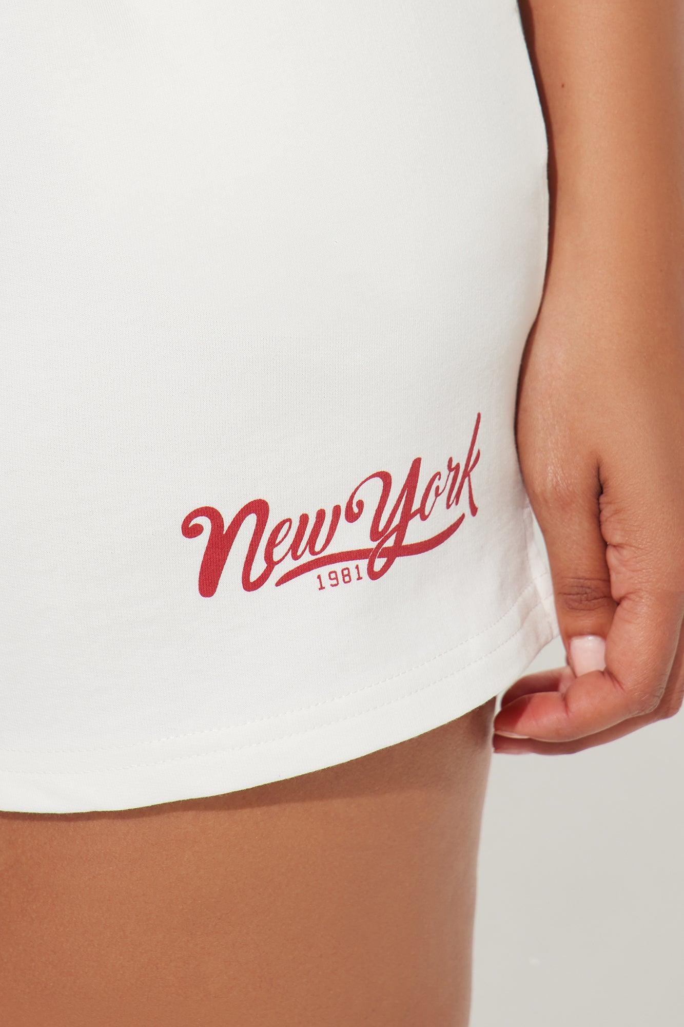 Live In NYC Short Set - White Product Image