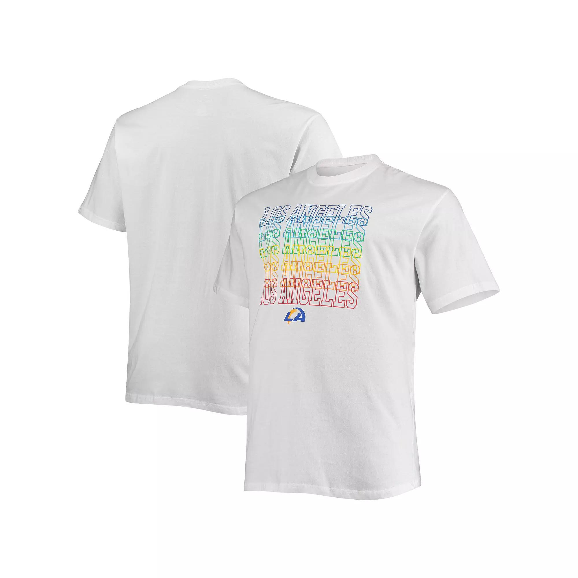 Men's Fanatics Branded White Los Angeles Rams Big & Tall City Pride T-Shirt,  Product Image