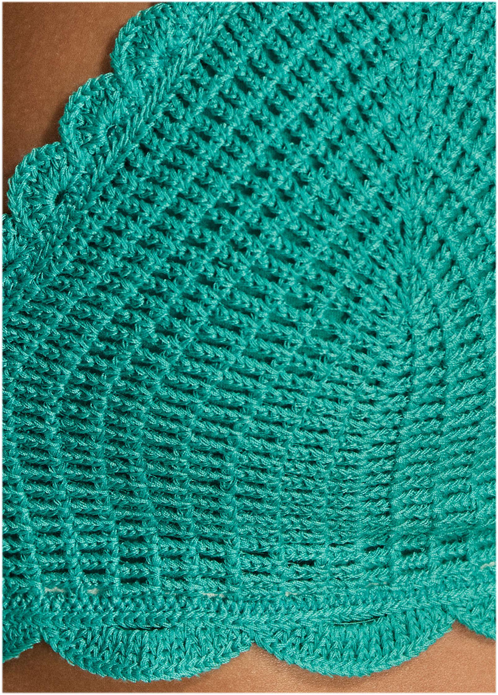 Crochet Anguilla Halter Top - Tropical Green Product Image