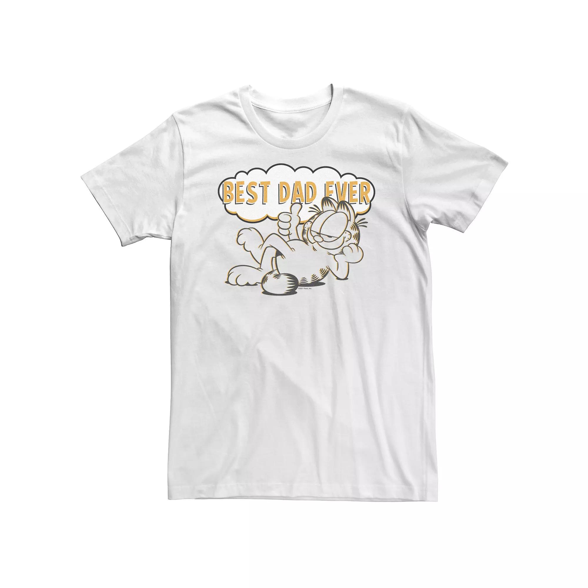 Big & Tall Garfield Father's Day "Best Dad Ever" Thought Bubble Tee, Men's,  Product Image