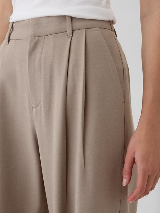 365 High Rise Brushed Twill Pleated Trousers Product Image