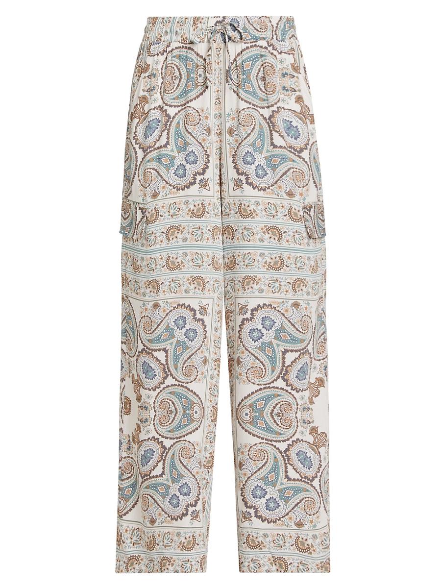 Womens Venice Paisley Wide-Leg Pants Product Image