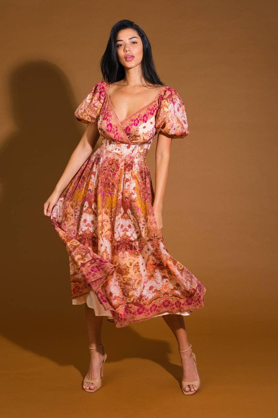 Lila Puff Sleeve Dress Product Image