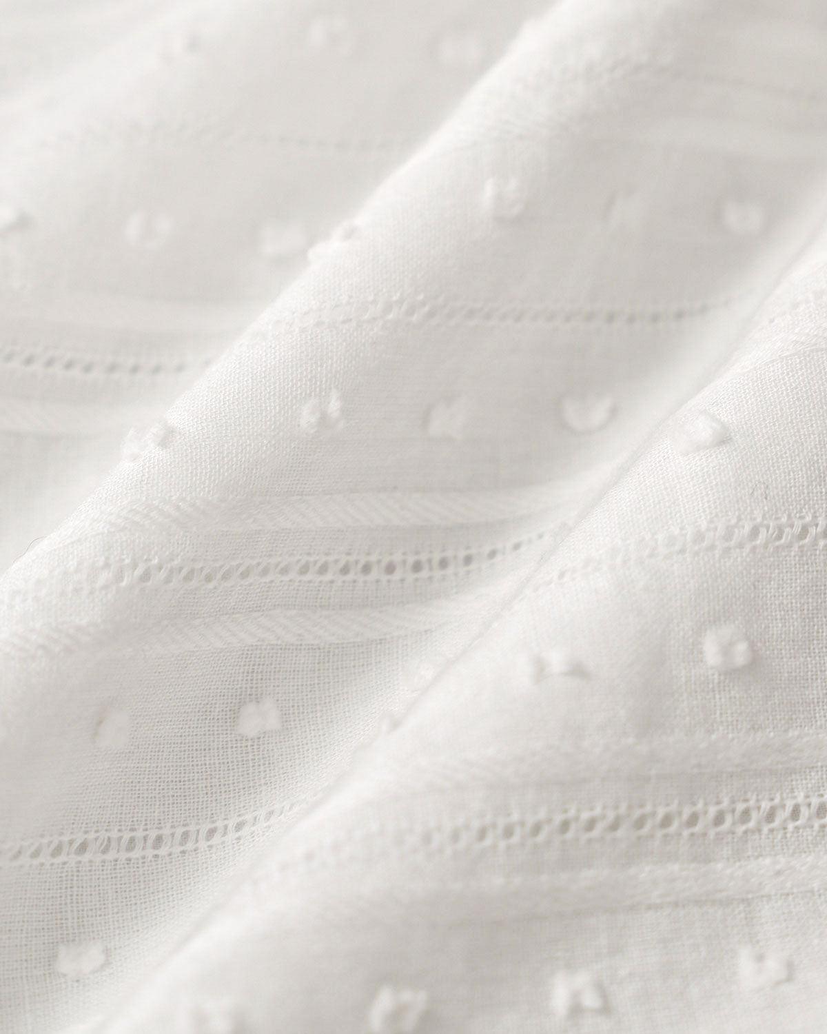 White Lace Puffed Sleeve Tee Product Image