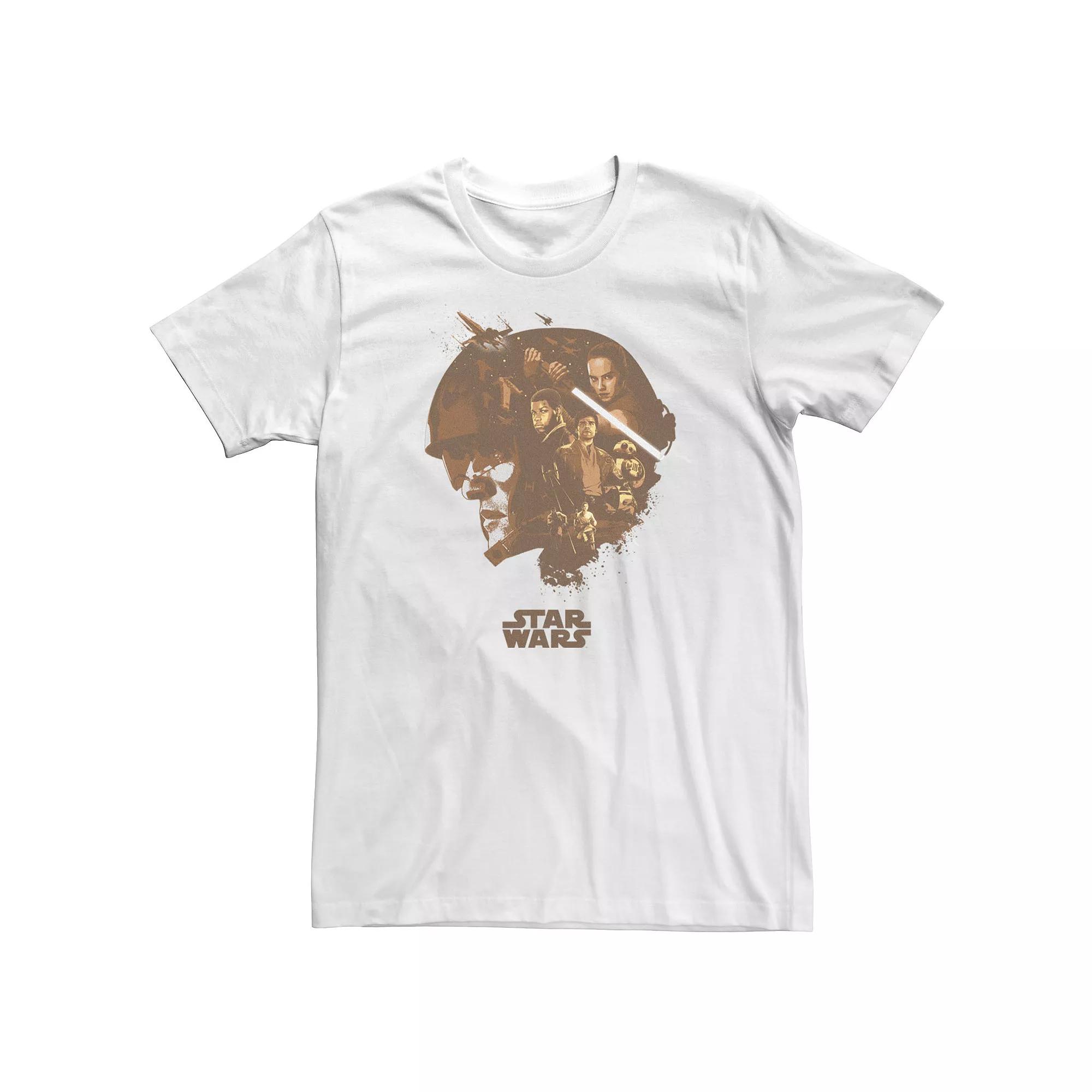 Big & Tall Star Wars Poe Head Fill Tee, Men's, Size: XL Tall, White Product Image