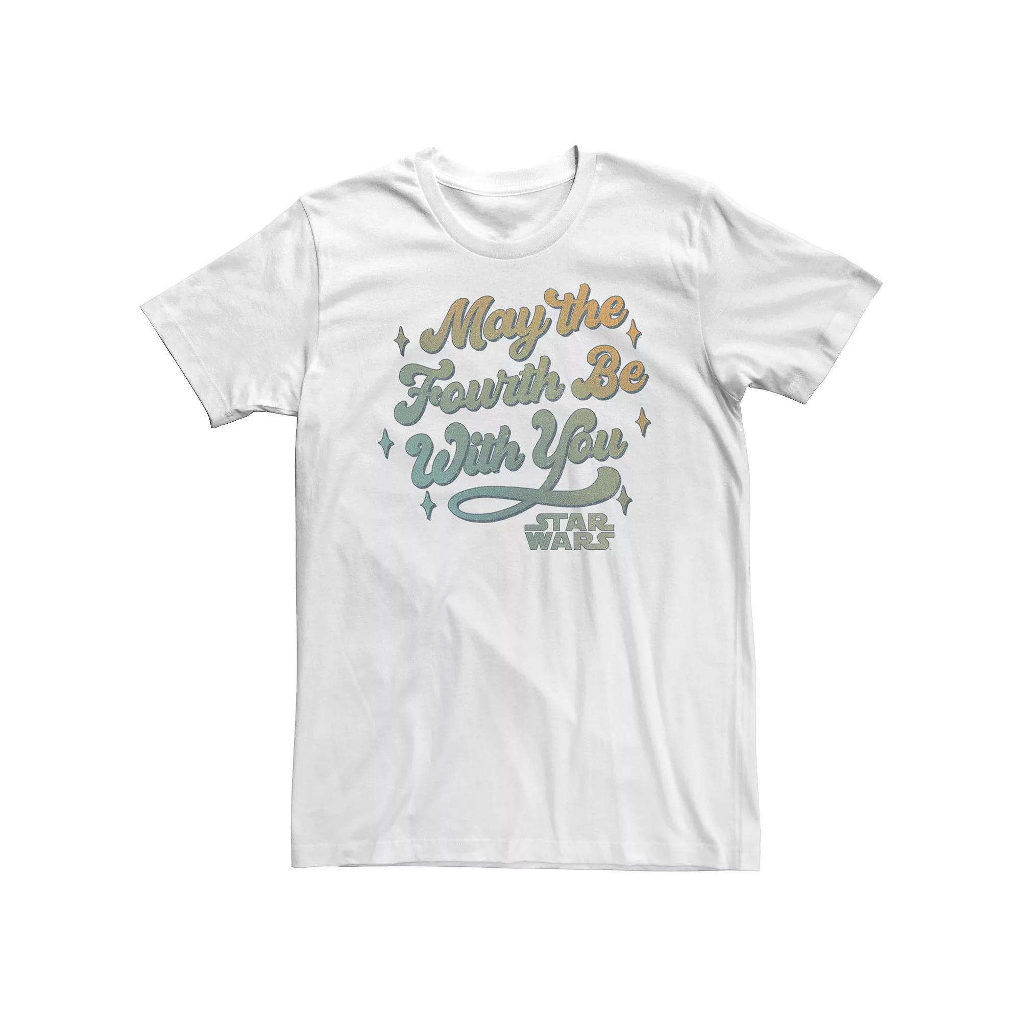 Big & Tall Star Wars May The Fourth Be With You Retro Gradient Portrait Tee, Men's,  Product Image