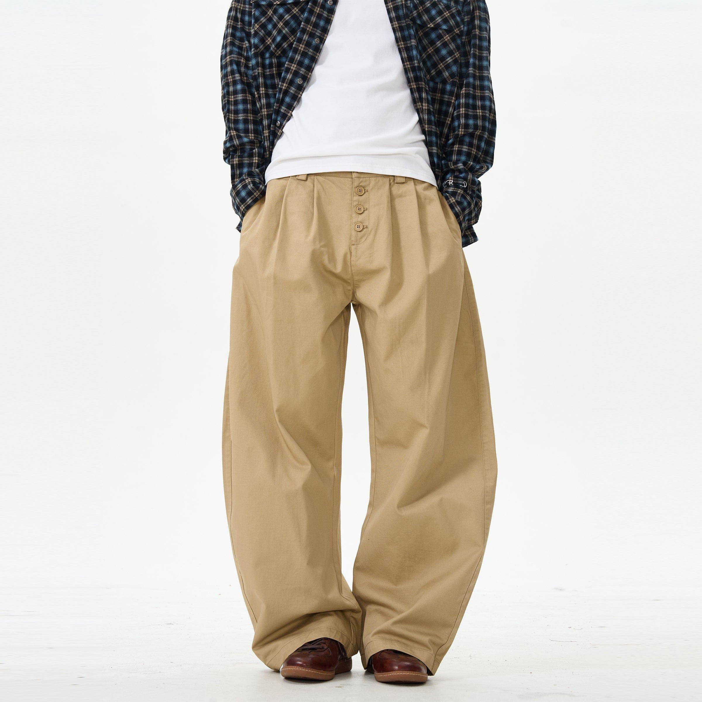 RT No. 12572 PLEATED WIDE STRAIGHT PANTS Product Image