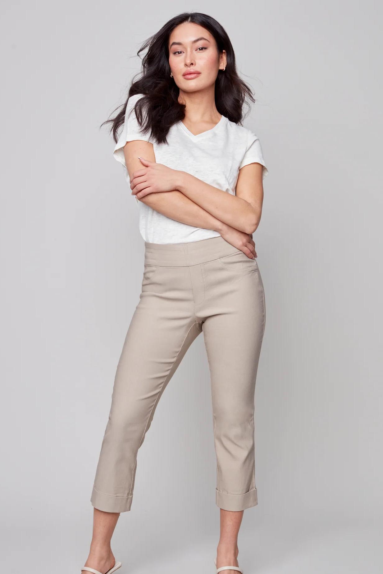 Stretch Pull-On Capri Pants Product Image