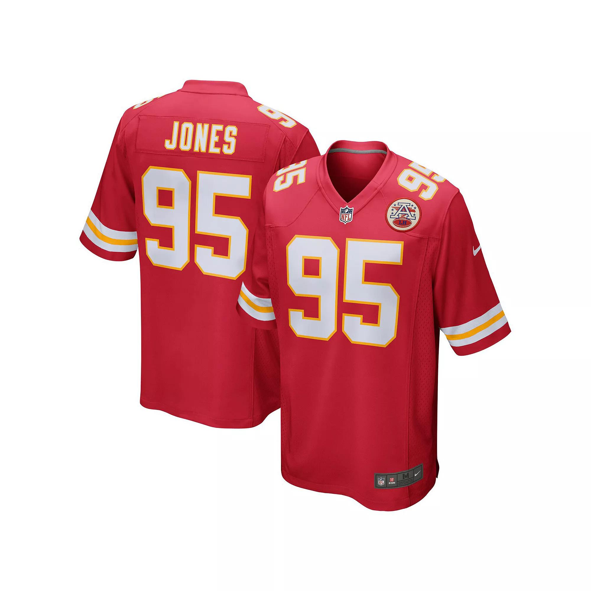 Men's Nike Chris Jones Red Kansas City Chiefs Game Jersey,  Product Image