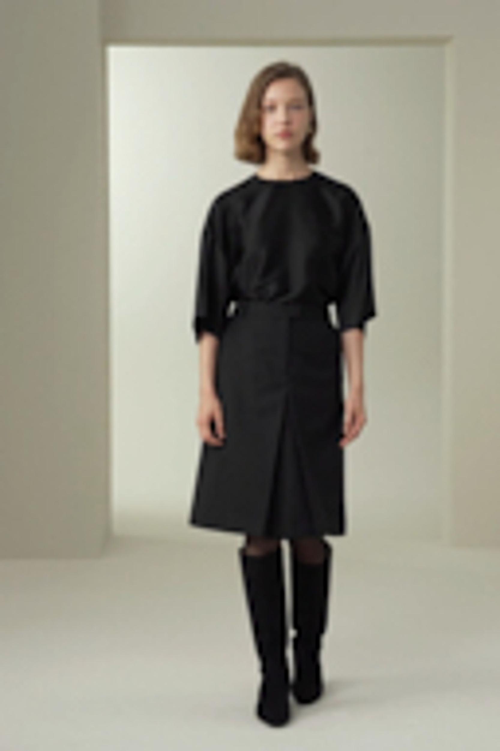 LILYSILK Womens Wool Skirt - Black Wool Silk - Perfect Wardrobe Staples Basic Style Bottoms 16 Product Image