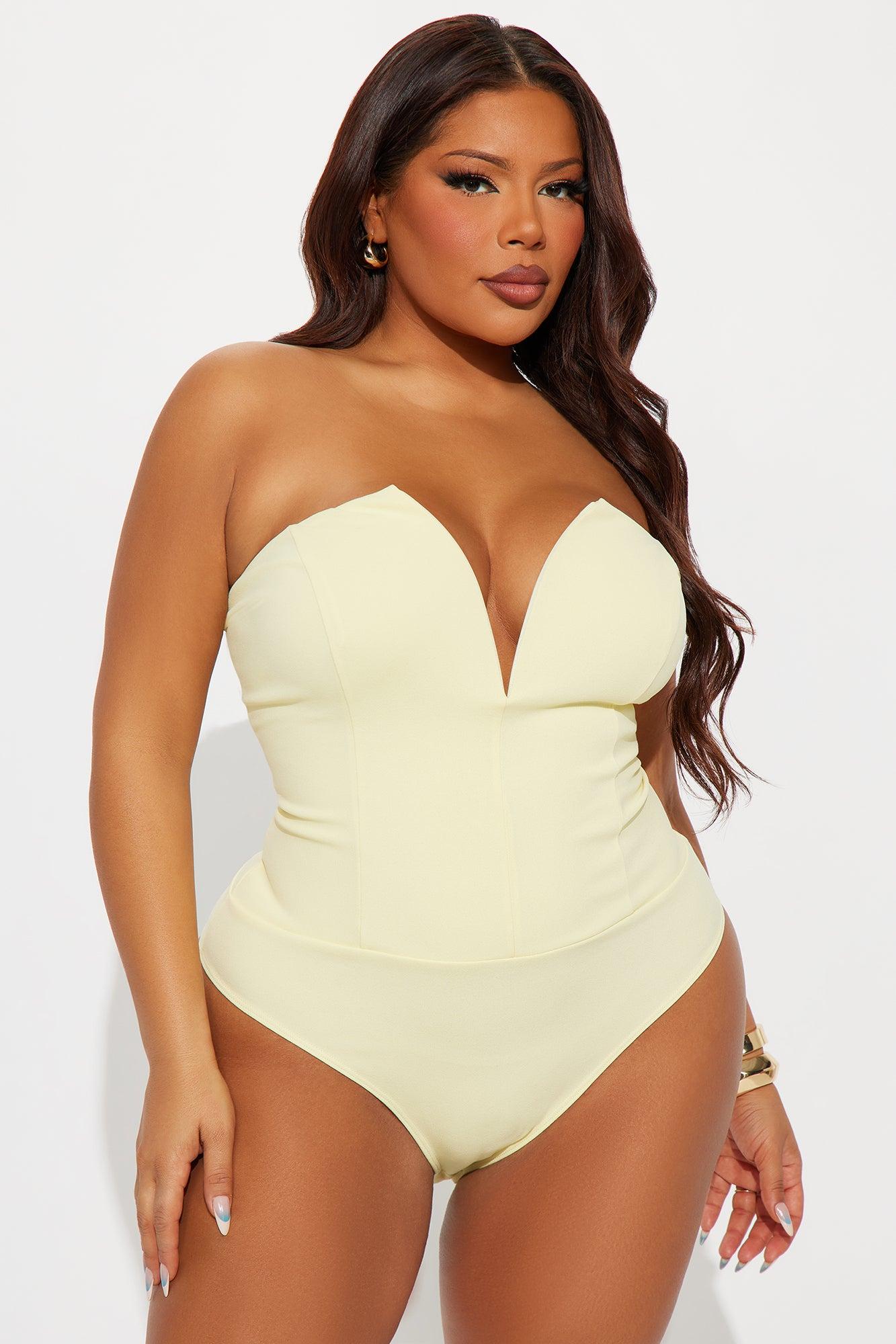 French Kiss Bodysuit - Butter Yellow Product Image