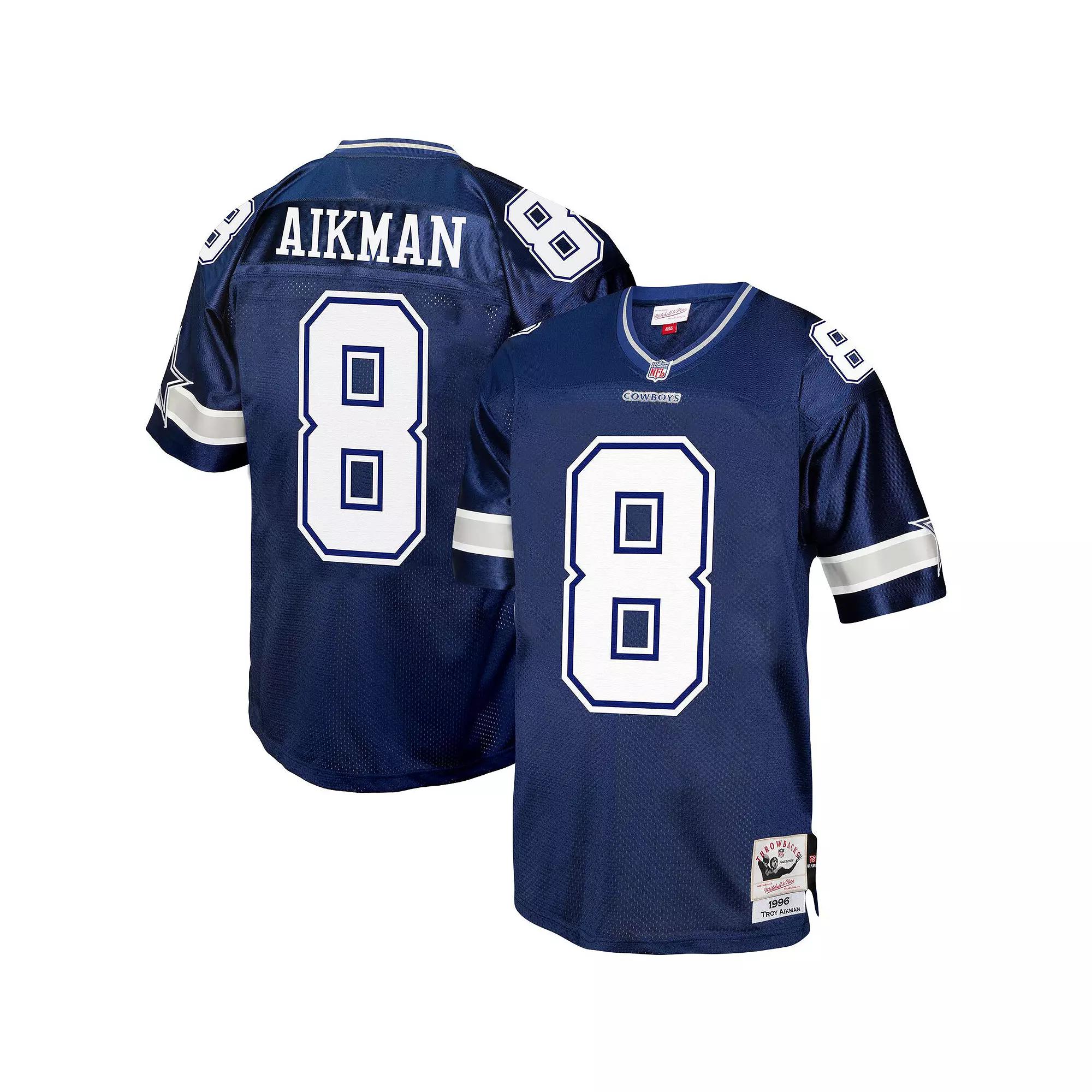 Mens Mitchell & Ness Troy Aikman Dallas Cowboys 1996 Legacy Replica Jersey Blue Product Image