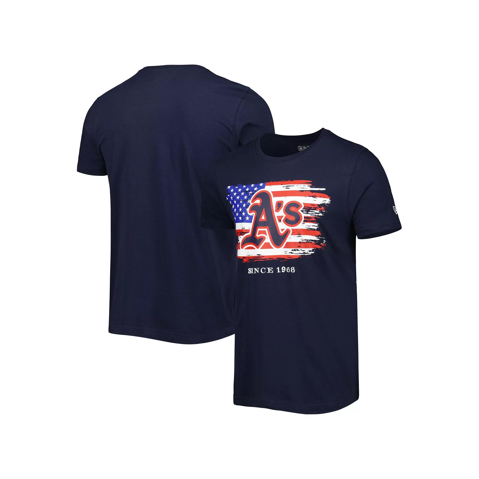 Men's New Era Navy Oakland Athletics 4th of July Jersey T-Shirt, Size: Medium, Blue Product Image