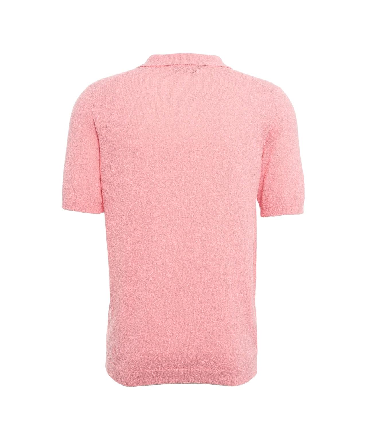 Textured knit polo shirt Product Image