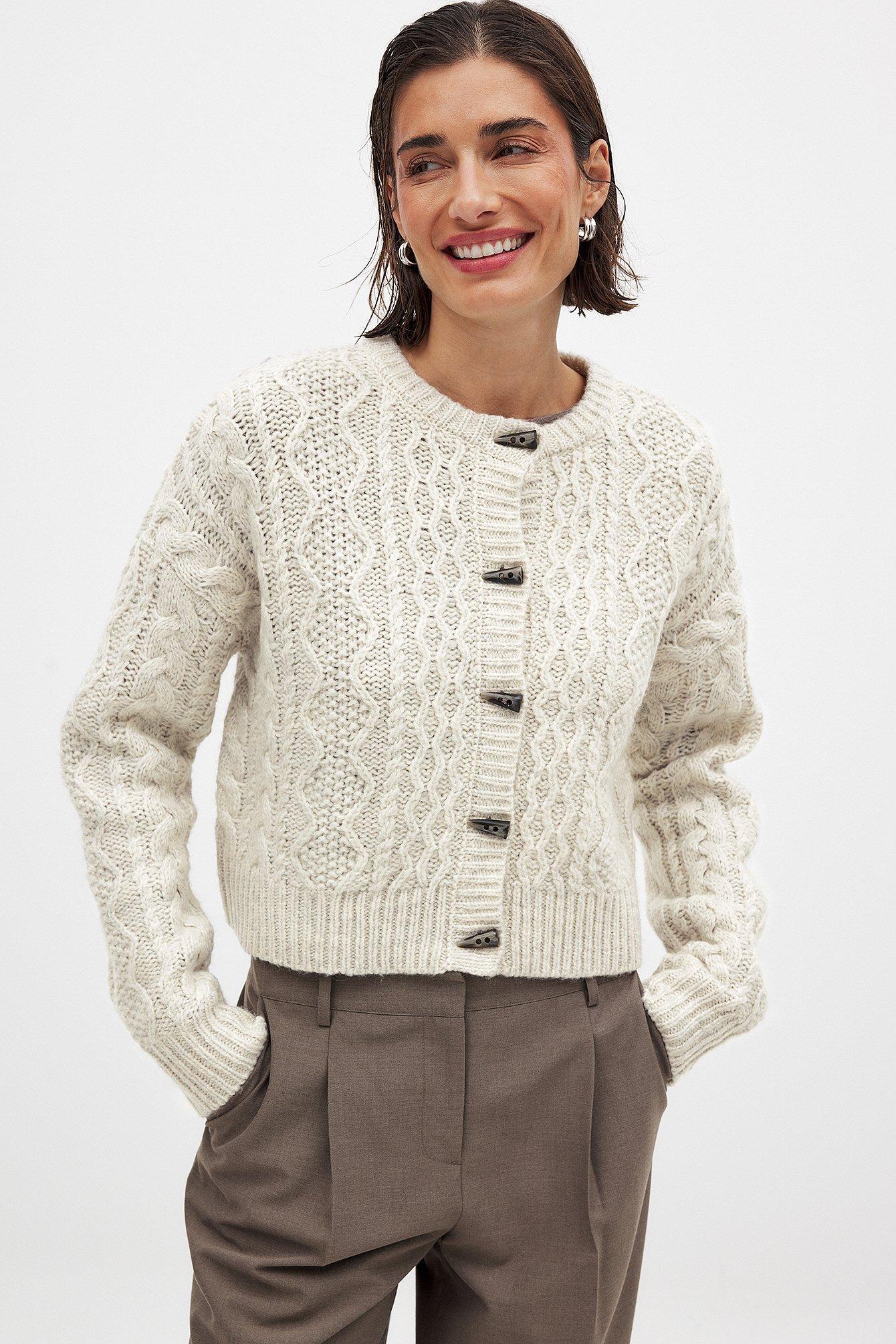 Knitted Cable Cardigan Product Image