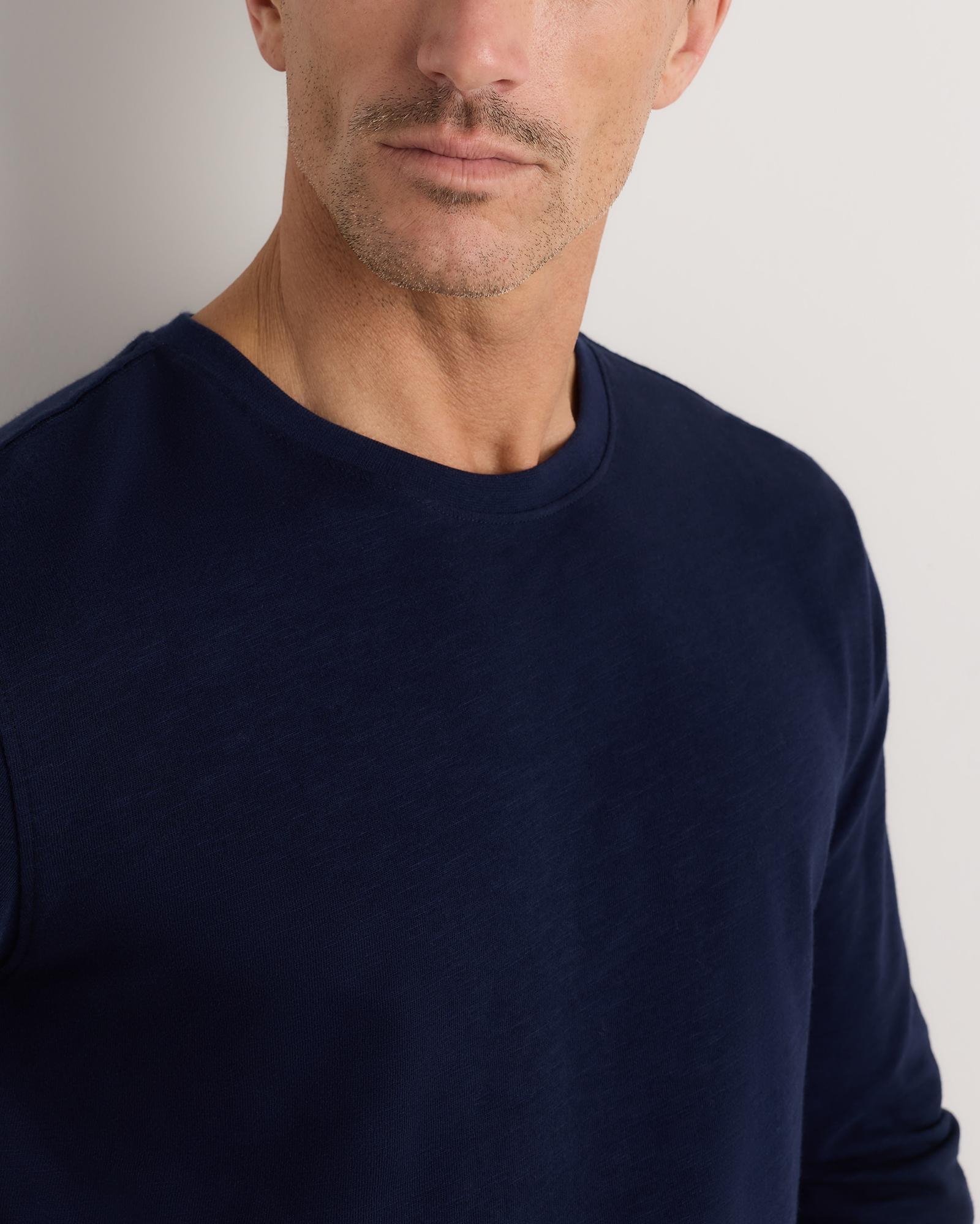 Quince | Men's Slub Long Sleeve T-Shirt Organic Cotton Product Image